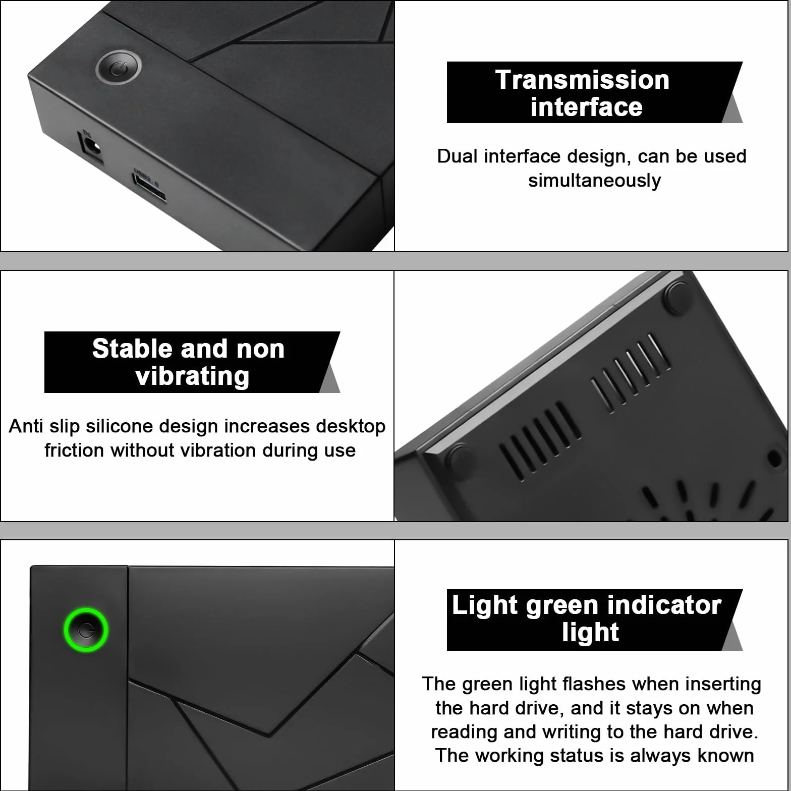 Docking Station per dischi rigidi, docking station USB 3.0 per HDD/SSD SATA da 2,5"/3,5" - Supporto UASP, Plug & Play, compatibile con Windows, Mac & Linux