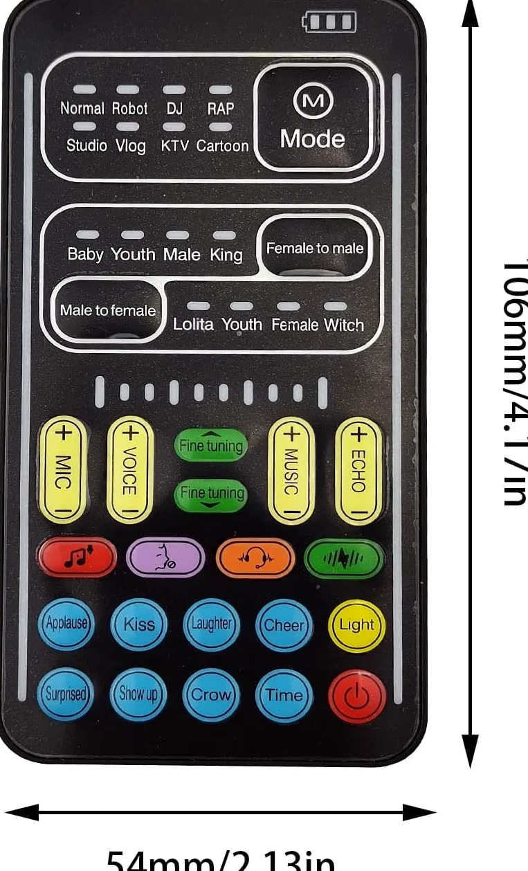 Flylin Microfono portatile portatile Cambia voce con suono Macchina effetti multifunzione Voice Disguiser Mini dispositivo per telefono cellulare PC Laptop PS4 Xbox One Giochi