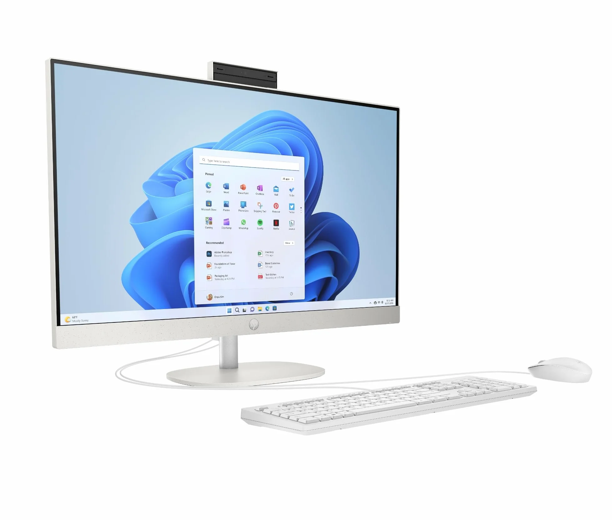 HP All-in-One 27-cr0003sl Intel Core i5-1335U 8GB RAM 512GB SSD Intel Iris Xe 27" FHD IPS Wi-Fi 6 Windows 11 Bianco