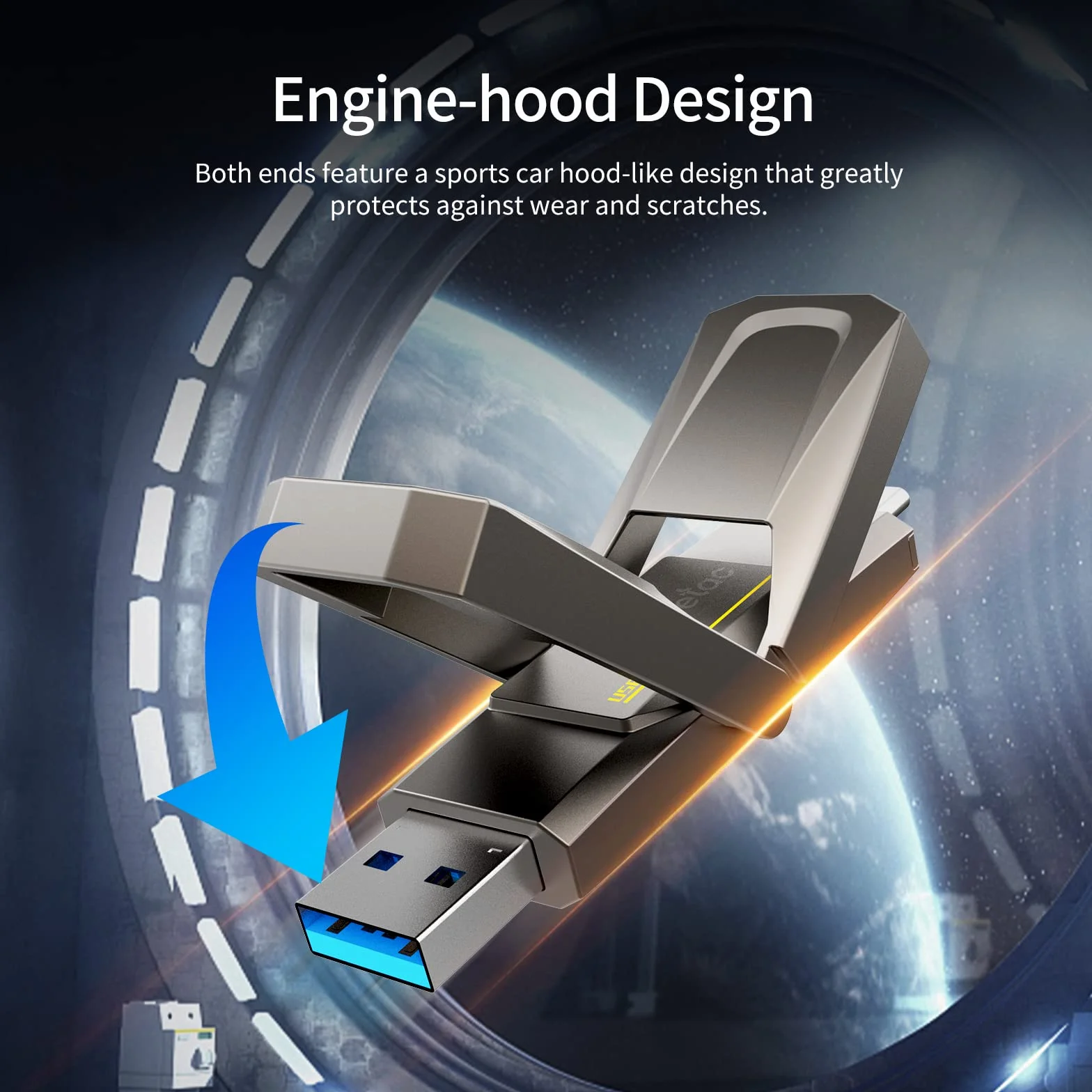 Netac US5 256GB Solid USB State Drive Portatile Esterno USB SSD Type-c e USB 3.2 Doppia Interfaccia Velocità fino a 550MB/s