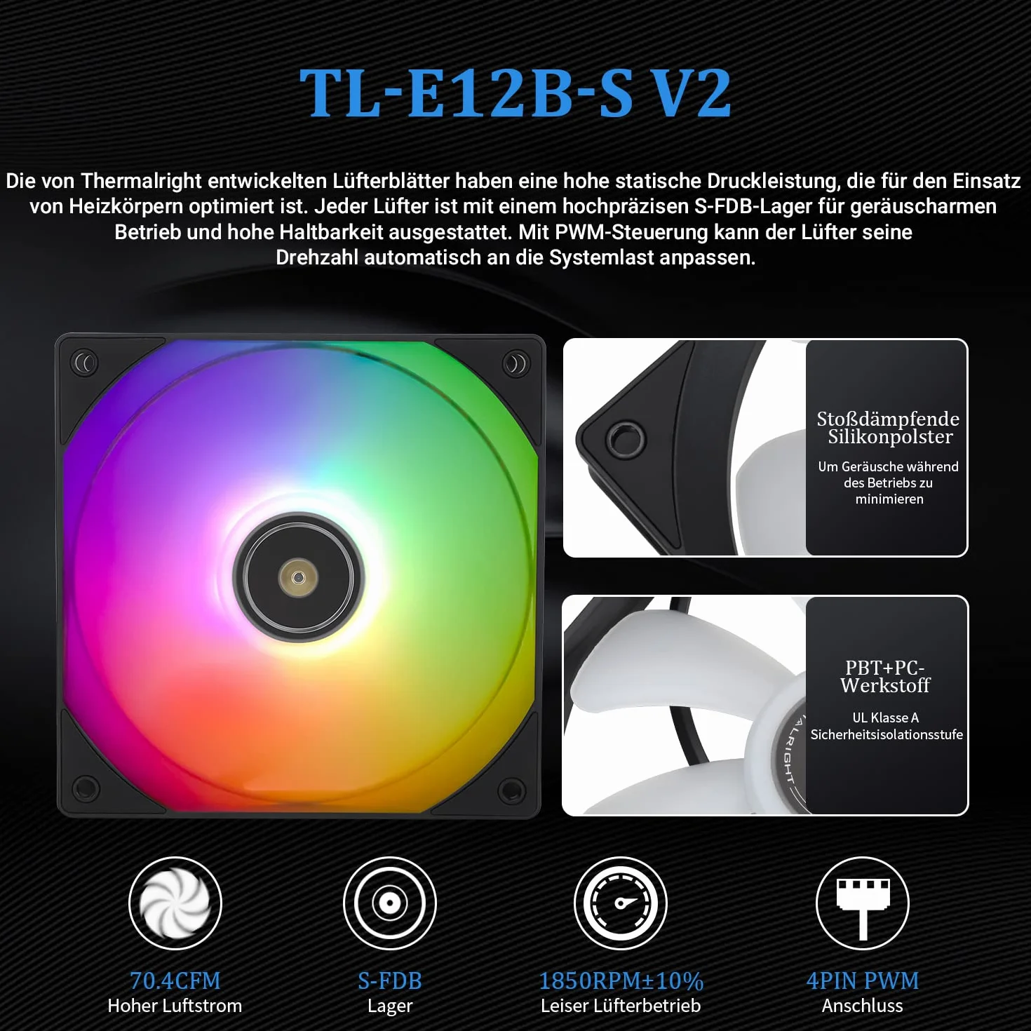 Thermalright Frozen Prism 360 Black ARGB- Radiatore ad acqua CPU ARGB con doppia ventola PWM, velocità di rotazione 2800RPM, per AM4/AM5, Intel LGA1150/1155/1200/1700/1851
