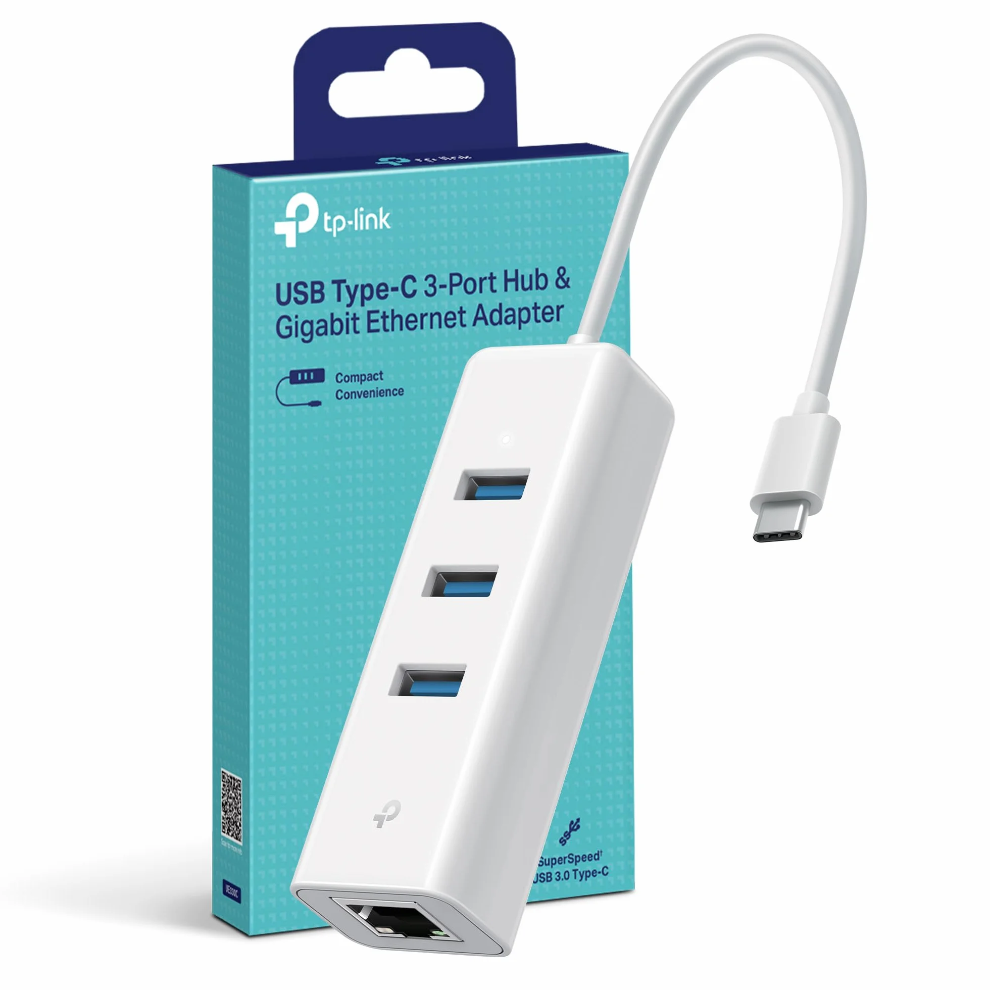 TP-Link Adattatore USB Ethernet UE330C USB 3.0 Type C con 3 Porte Gigabit Ethernet Plug & Play