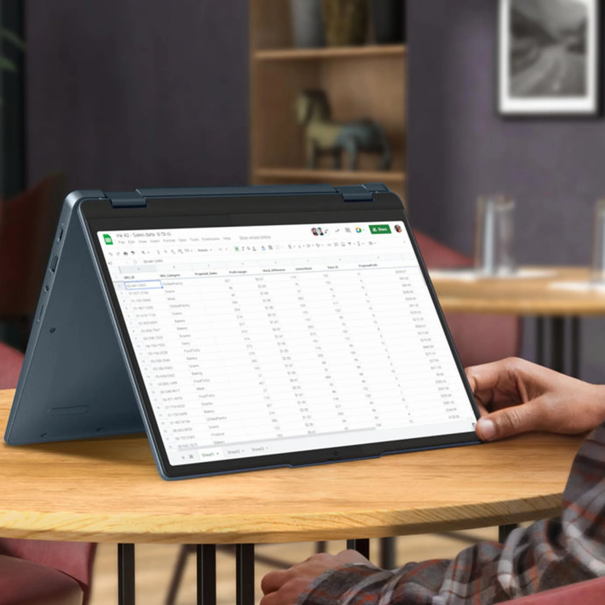 Lenovo IdeaPad Flex 5 Notebook Convertibile Touch 14" WUXGA (1920x1200), Intel Core i3-1215U, RAM 8 GB, 256 GB SSD, Grafica Integrata, WiFi 6, Windows 11 - Stone Blue Digital Pen INCLUSA