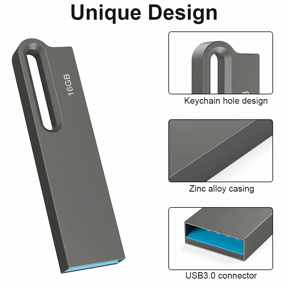JOIOT Chiavetta USB 16 GB 10 Pezzi Pennetta USB Chiavetta USB 3.0 Pen Drive USB Flash Drive Chiavette Memoria USB Stick per Cellulare Tablet Computer Laptop MacBook