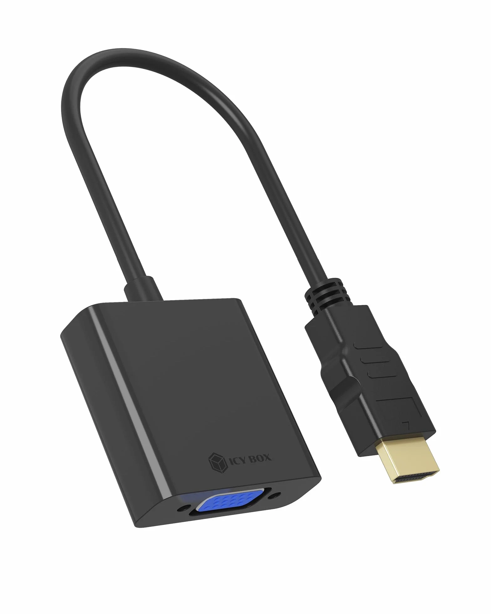 ICY BOX Adattatore 2 in 1 HDMI a VGA (1920 x 1200 Hz), IB-AC502a