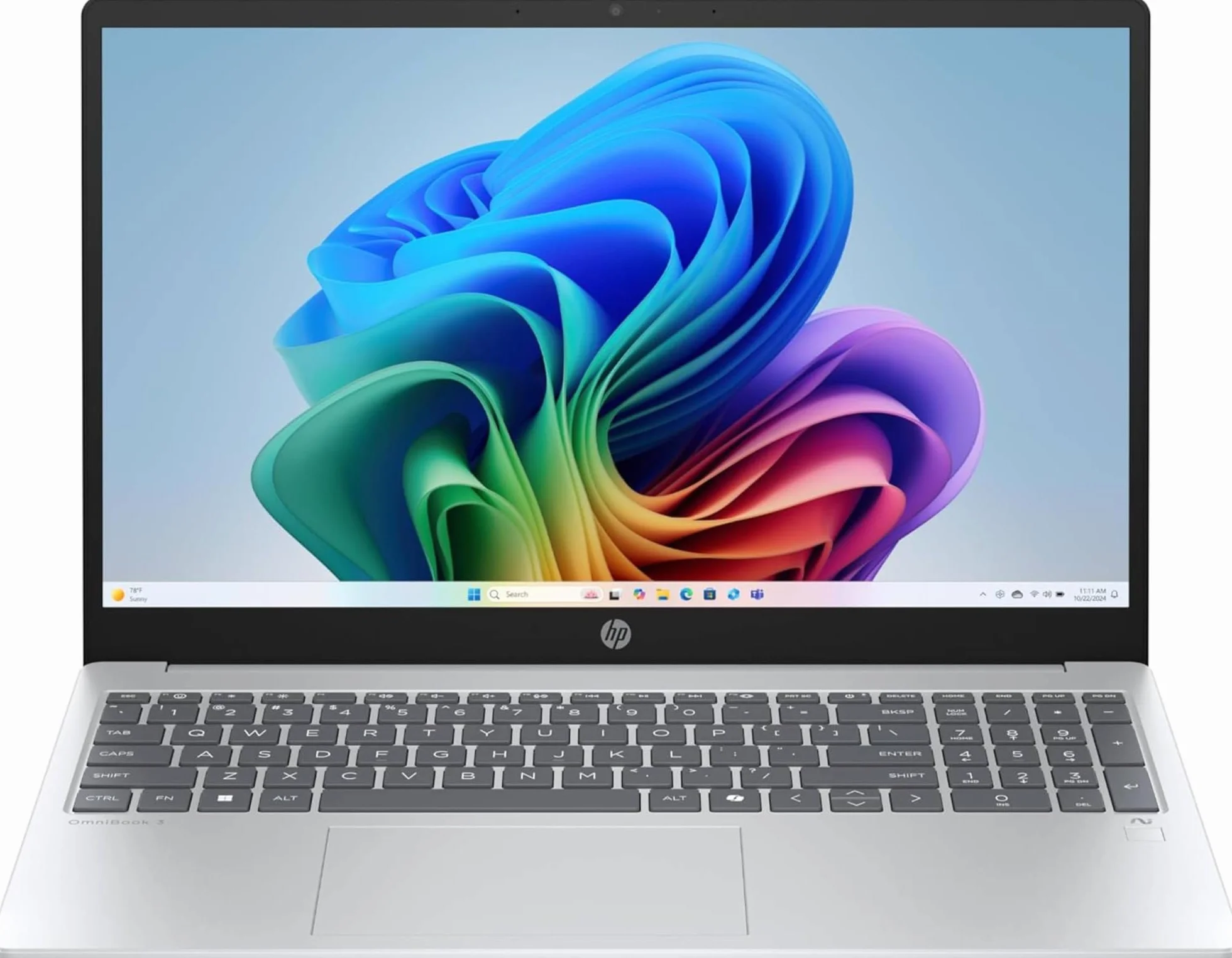 HP OmniBook 3 15-fn0002sl Notebook AMD Ryzen AI 5 330 16GB RAM 1TB SSD Windows 11 Tastiera Italiana QWERTY Argento