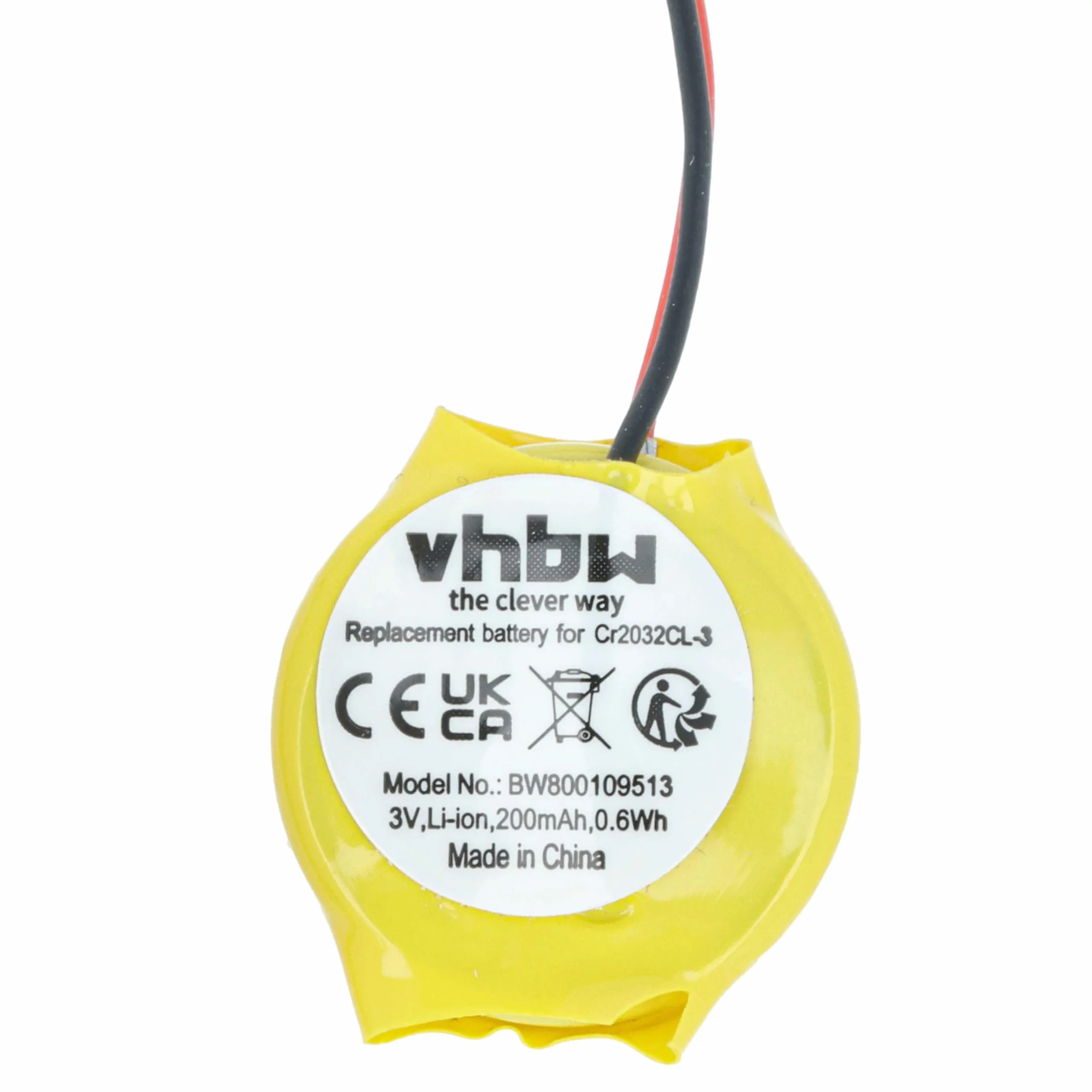 vhbw batteria bios sostituisce Lenovo 01AW186, 01AW187, 02K6572, 04W1642, 0A90099, 4W3253 per computer (200mAh, 3V, Li-Ion)