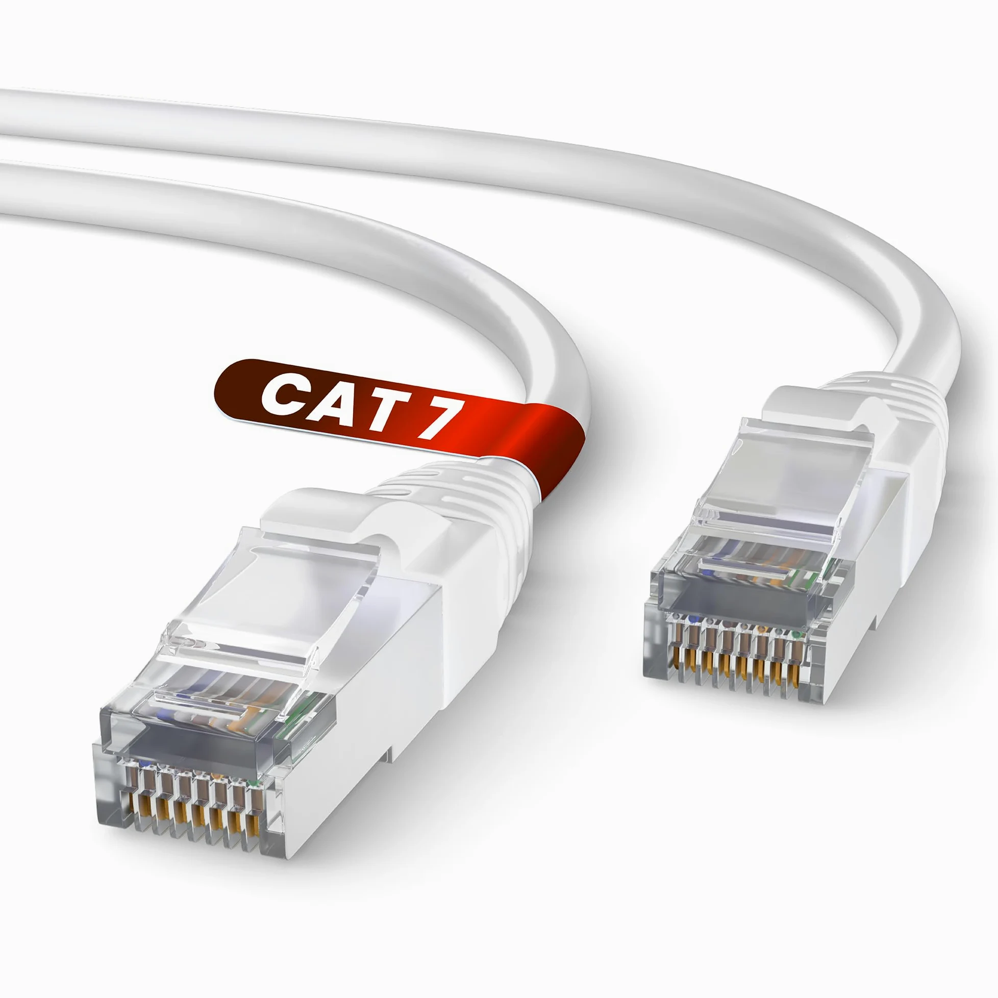 Mr. Tronic Cavo Ethernet Cat 7 da 20m, Cavo di Rete LAN Cat 7 ad Alta velocità con Connettori RJ45 per Una Connessione Internet Veloce - Cavo Patch | SFTP Cat7 (20 Metri, Bianco)