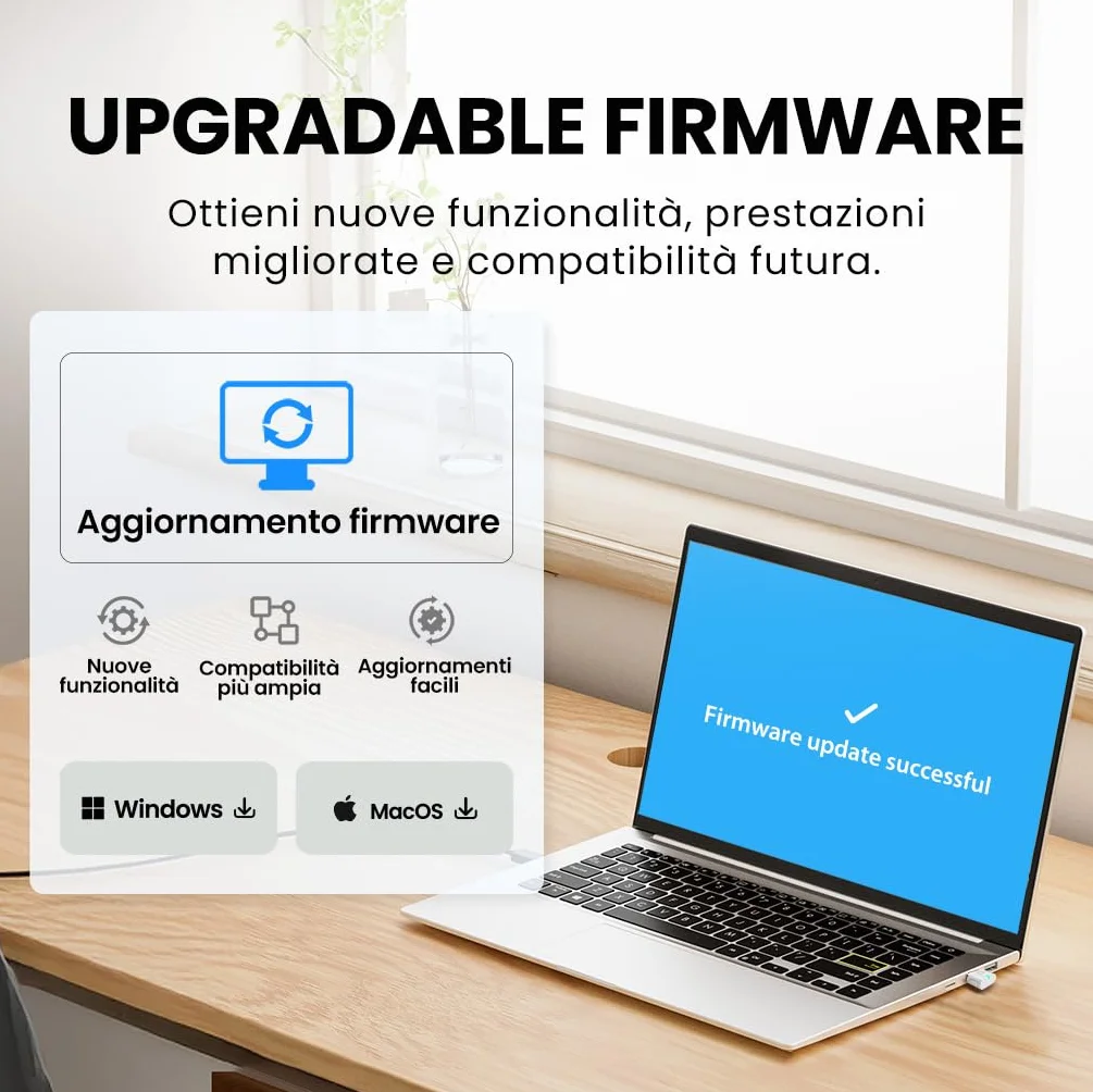 Avantalk C82 LEA – LE Audio adattatore USB-C Bluetooth 5.4, suono wireless a bassa latenza e alta qualità per cuffie LE Audio e dispositivi di ascolto assistito su PC, laptop e tablet