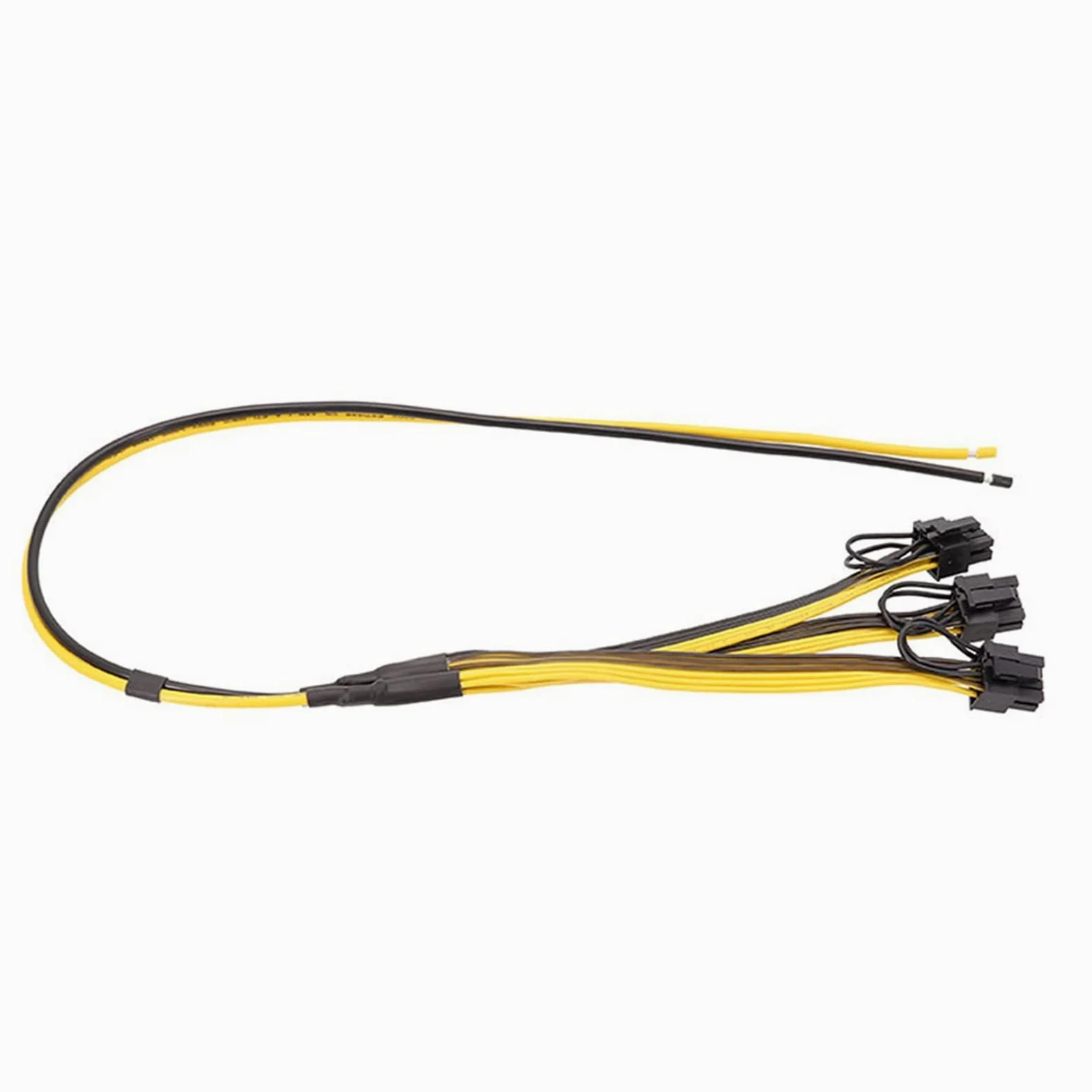 5 cavi di alimentazione splitter da 70 cm, 6+2 8 pin, 12 AWG, 50 cm, linea principale a 3 sub-line 20 cm, 18 AWG, per scheda grafica PSU (70 cm)