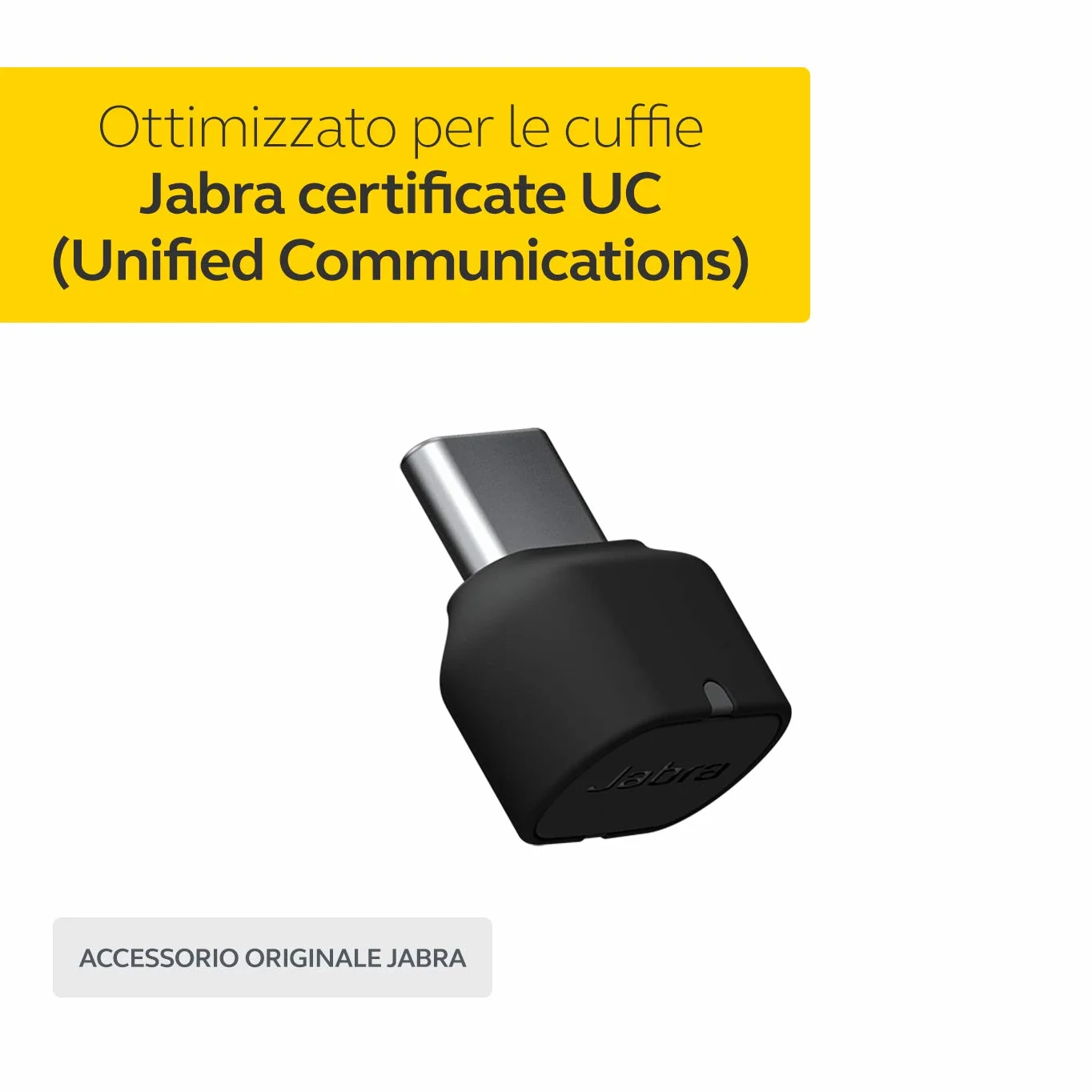 Jabra Link 380c UC Adattatore Bluetooth con porta di tipo USB-C, Dongle Bluetoooth senza fili per cuffie Evolve2 85 e 65