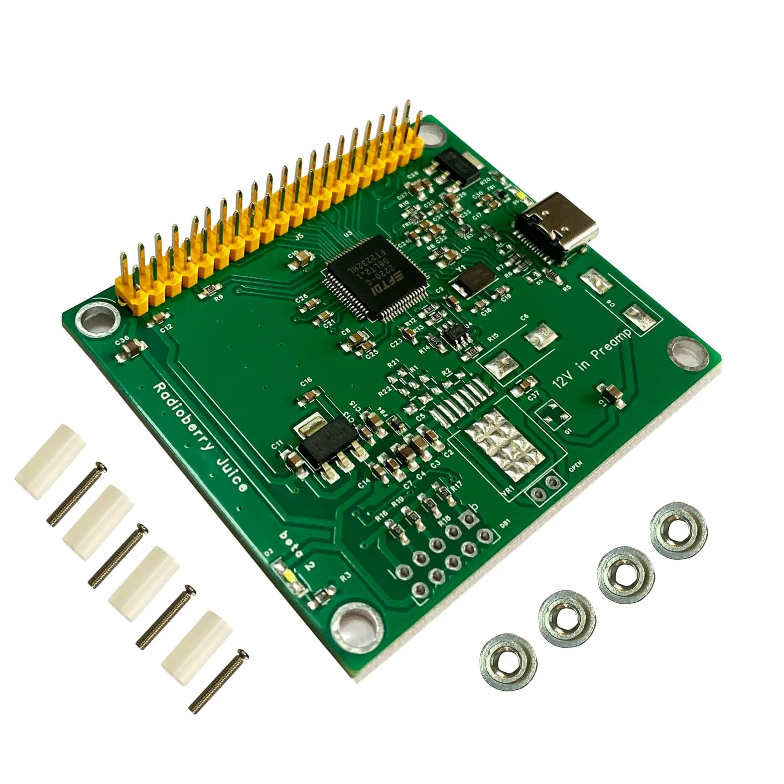 SDR Radioberry Juice Scheda USB a USB Adapt Board Juice per Raspberry Pi - Scheda radio dispositivi analogici AD9866 e 10CL025 12-bit Broadband Modem