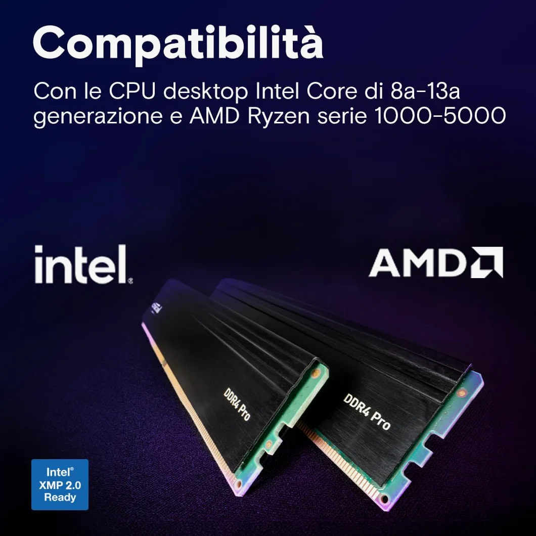 Crucial Pro DDR4 RAM 64GB Kit (2x32GB) 3200MHz Intel XMP 2.0