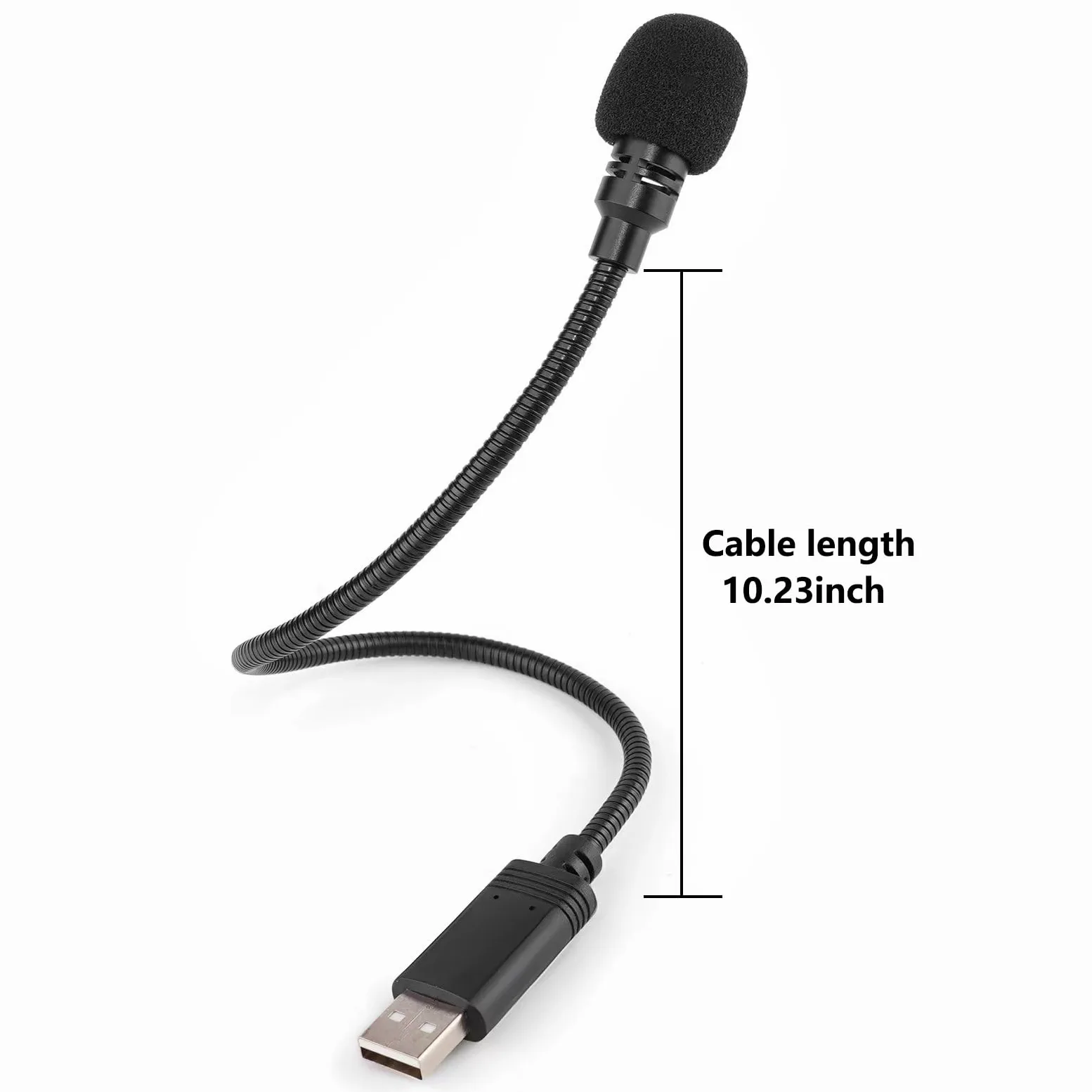 LANDIBO Microfono USB, microfono USB per PC a collo di cigno portatile, mini microfono plug and play, microfono USB esterno per Mac, YouTube, Streaming, podcast, registrazioni, giochi (USB)