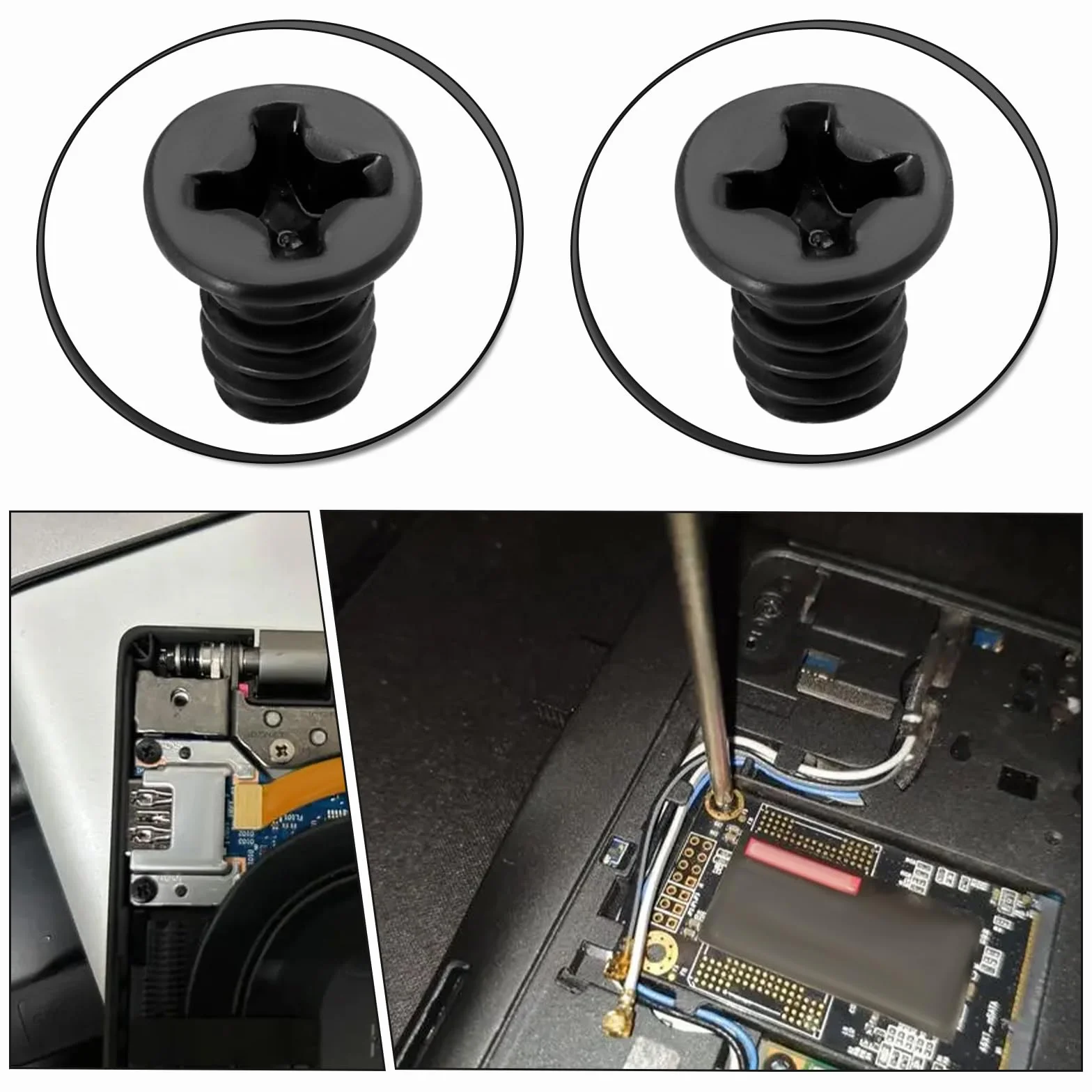 ECSiNG 100 Pezzi Vite A Testa Svasata Nera Testa Piatta Phillips 3,5x6mm Adatta per unità Disco Rigido PC da 3,5 Pollici (UNC 6-32)