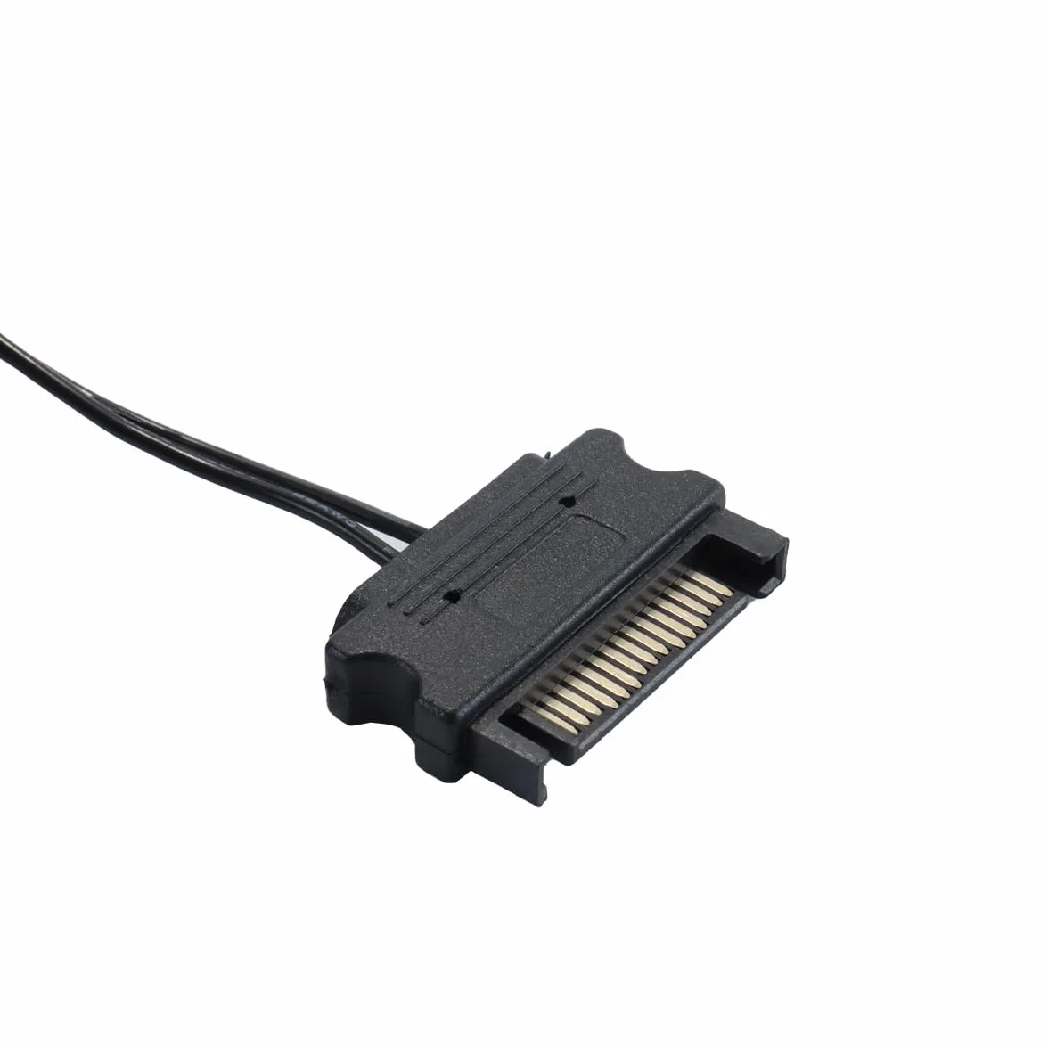 Controller ARGB a 3 pin e 5 V, confezione da 2, alimentato tramite SATA con splitter, modalità di illuminazione integrate per schede madri non ARGB, ventole/strisce fai da te