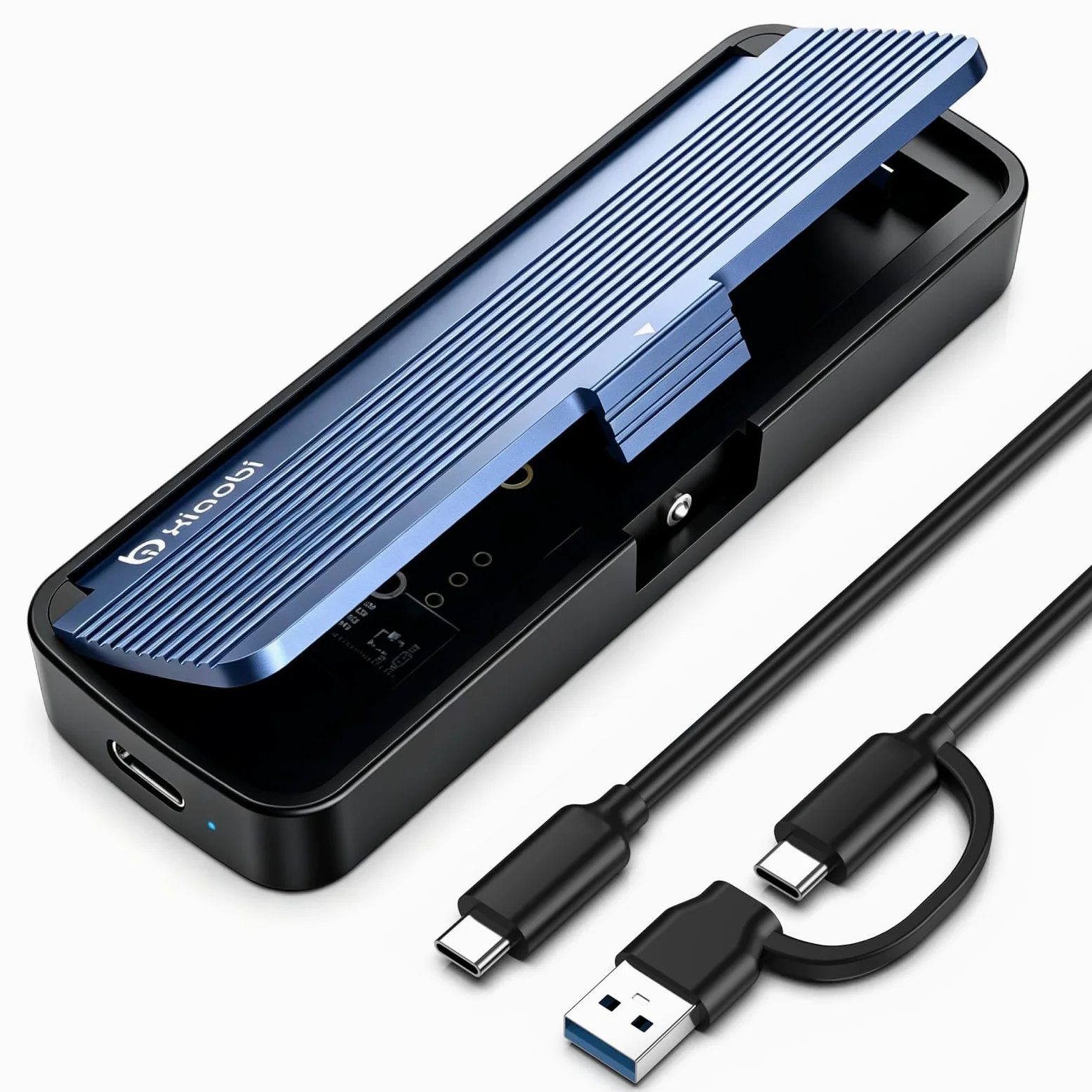 Enclosure NVMe, installazione senza attrezzi, adattatore PCIe M.2 M.2 Gen 2 (10 Gbps) a M.2 NVME M-Key/(B+M) Key PCIe M.2 Supporto UASP e Trim, per SSD 2230/2242/2260/2280