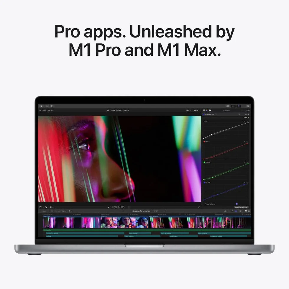 2021 Apple MacBook Pro con Apple M1 Pro Chip (16-pollici, 16GB RAM, 512GB SSD di Memoria) (QWERTY Italian) Grigio siderale (Ricondizionato)