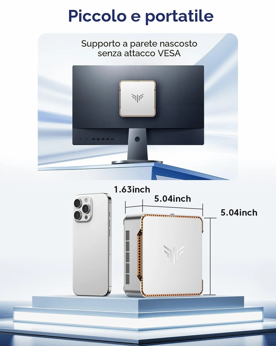 NiPoGi Pinova P2 Mini PC AMD Ryzen R2544 16GB DDR4 256GB SSD Radeon Vega 8 Grafika 4K@60Hz Triple Display