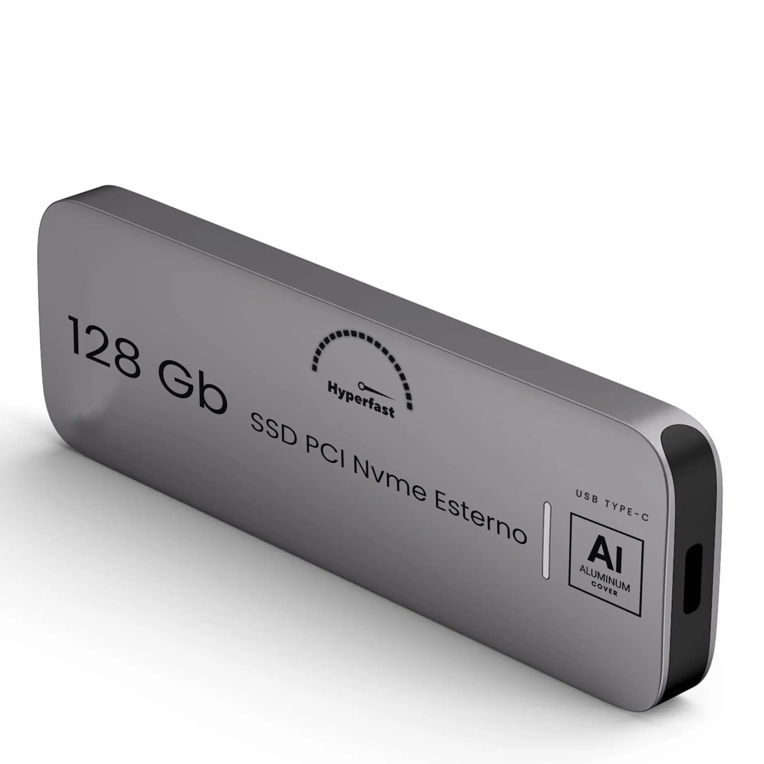 SSD esterno portatile da 128 Gb, fino a 1050 MB/s Unità a stato solido esterna USB 3.2 Gen2 ultra veloce Mini SSD esterno USB-C per laptop, dispositivi di tipo C, per uso professionale, gar. Italia