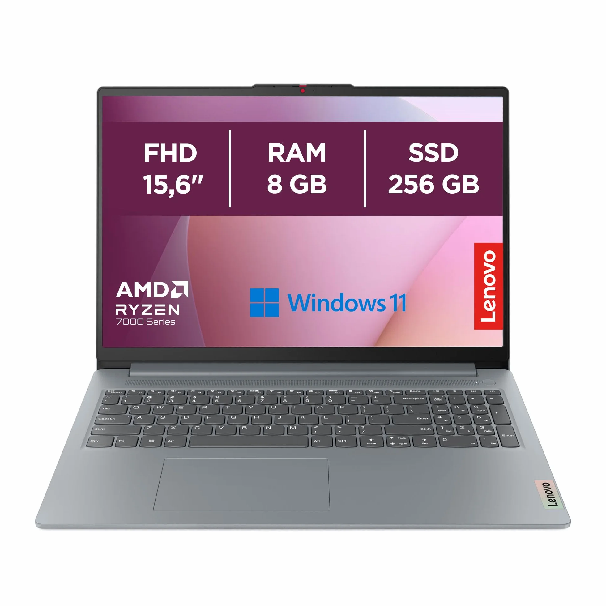 Lenovo IdeaPad Slim 3 Notebook 15,6" FHD AMD Ryzen 3 7320U RAM 8GB 256GB SSD Radeon 610M WiFi 6 Windows 11 Arctic Grey