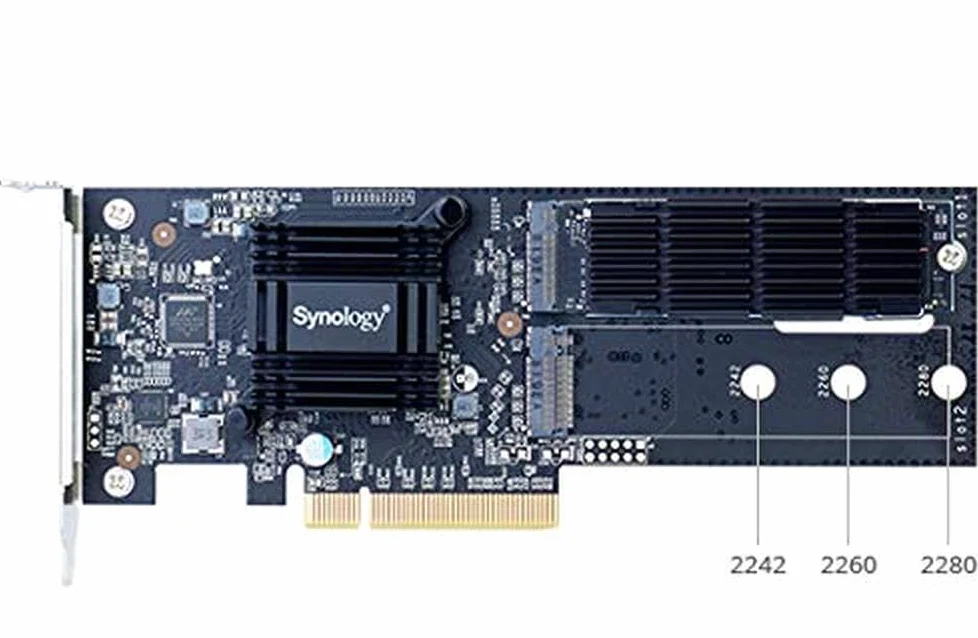 Synology M2D18 - Storage bay adapter - Expansion Slot to 2 x M.2 - M.2 Card - PCIe 2.0 x8