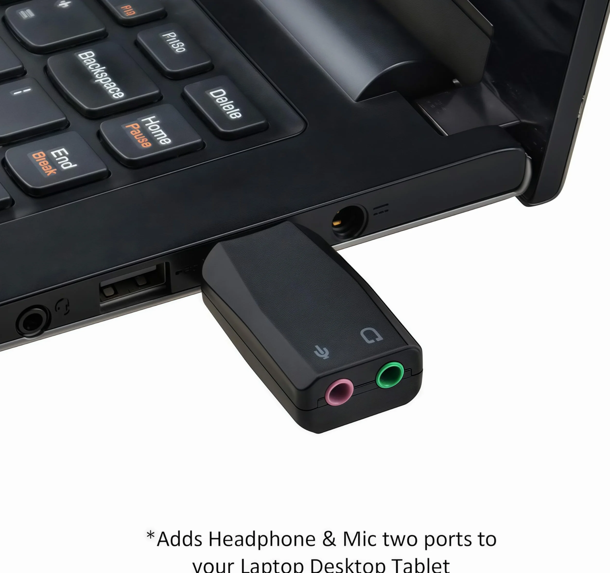 Adattatore audio stereo 3D USB esterno con jack da 3,5 mm per cuffie con microfono per cuffie, installazione senza driver della scheda audio USB per Win Mac OS Linux PS4