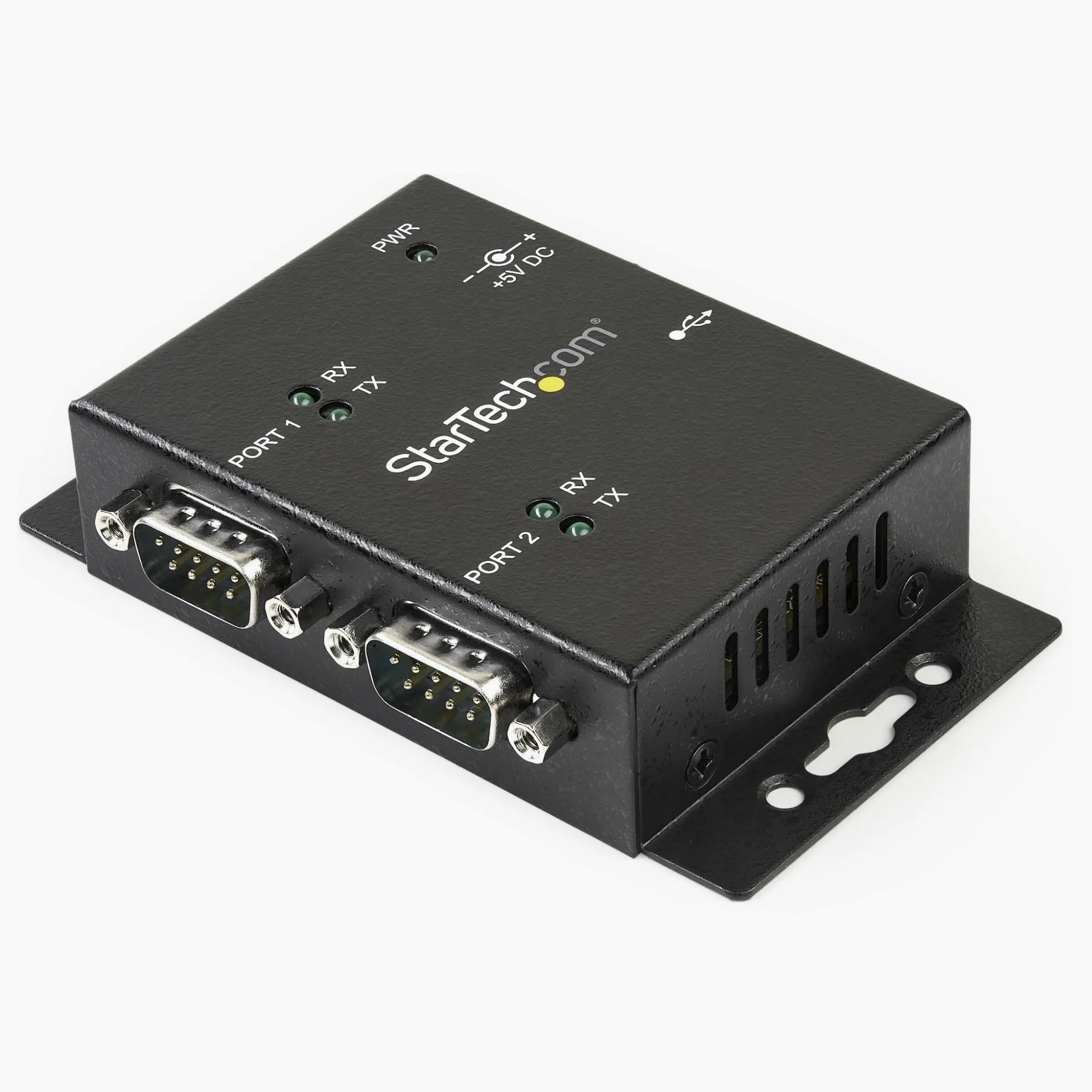 Hub adattatore USB a seriale 2 porte per montaggio a parete con clip per guide DIN