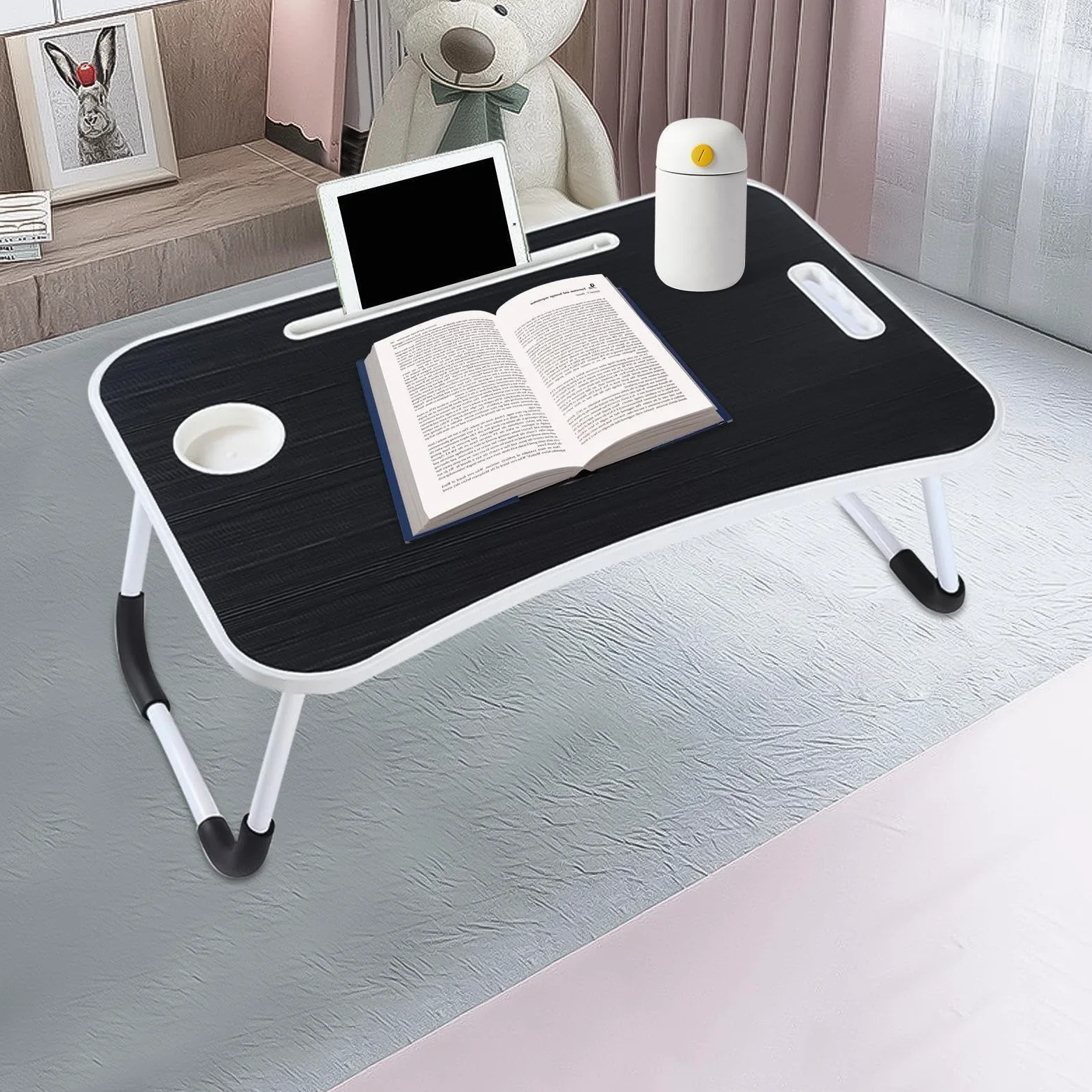 Tavolo Da Per Laptop - Vestro Per Bed Blay Pieghevole, Supporto Per | La Lettura Del Taccuino | Porta Di Lettura Stand Del Notebook Con Portabicchieri, Tavolo Portatile Per Risparmiare Spazio, Ta