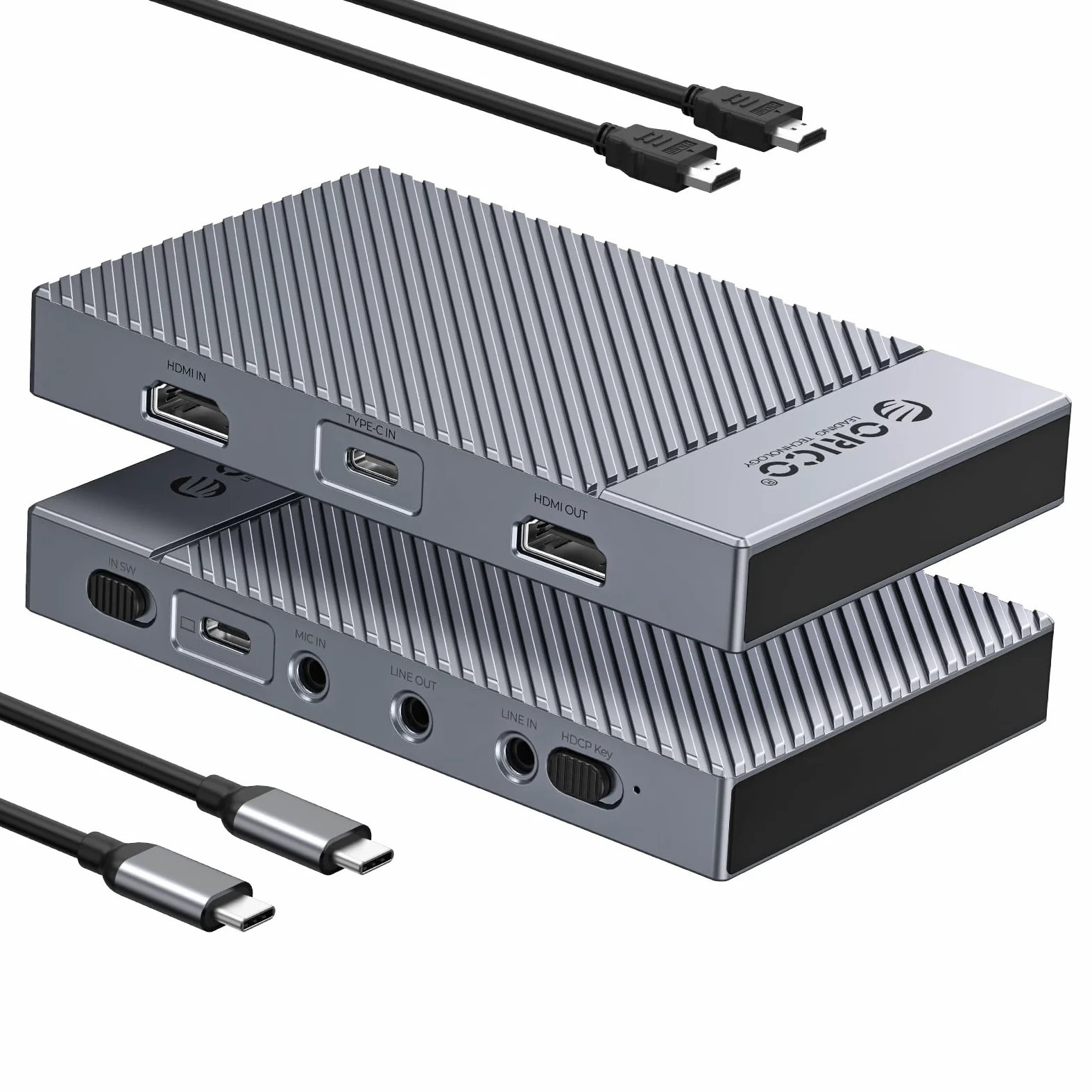 ORICO Cattura Video HDMI 4K@60Hz con Pass-Through - HDR, VRR, Bassa Latenza, Alta Velocità - Compatibile con Switch, PS5/PS4, Xbox, Windows, macOS, Linux, Android