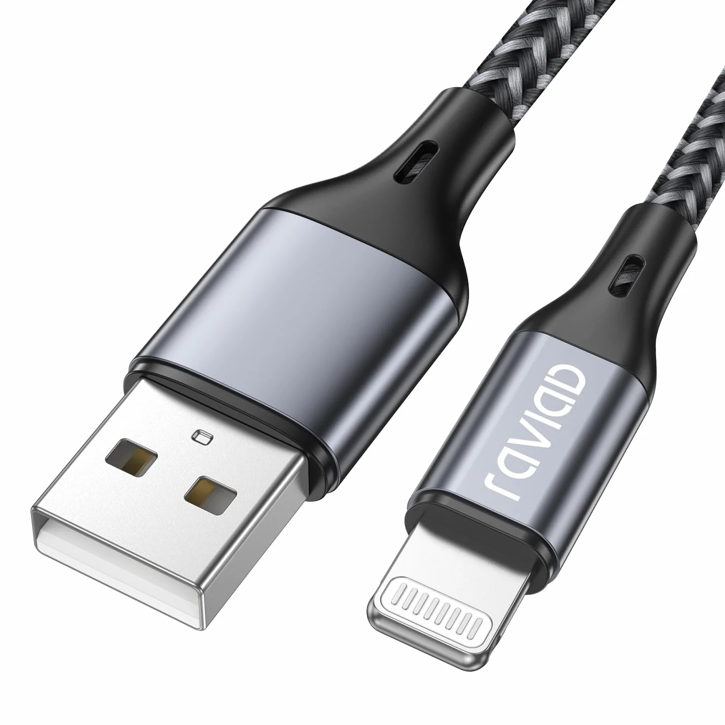 RAVIAD Cavo iPhone 1.2M MFi Caricatore Ricarica Rapida Nylon Lightning USB per iPhone 14/13/12/11/Pro/Pro Max/X/XS/XR/8/7/6s/6