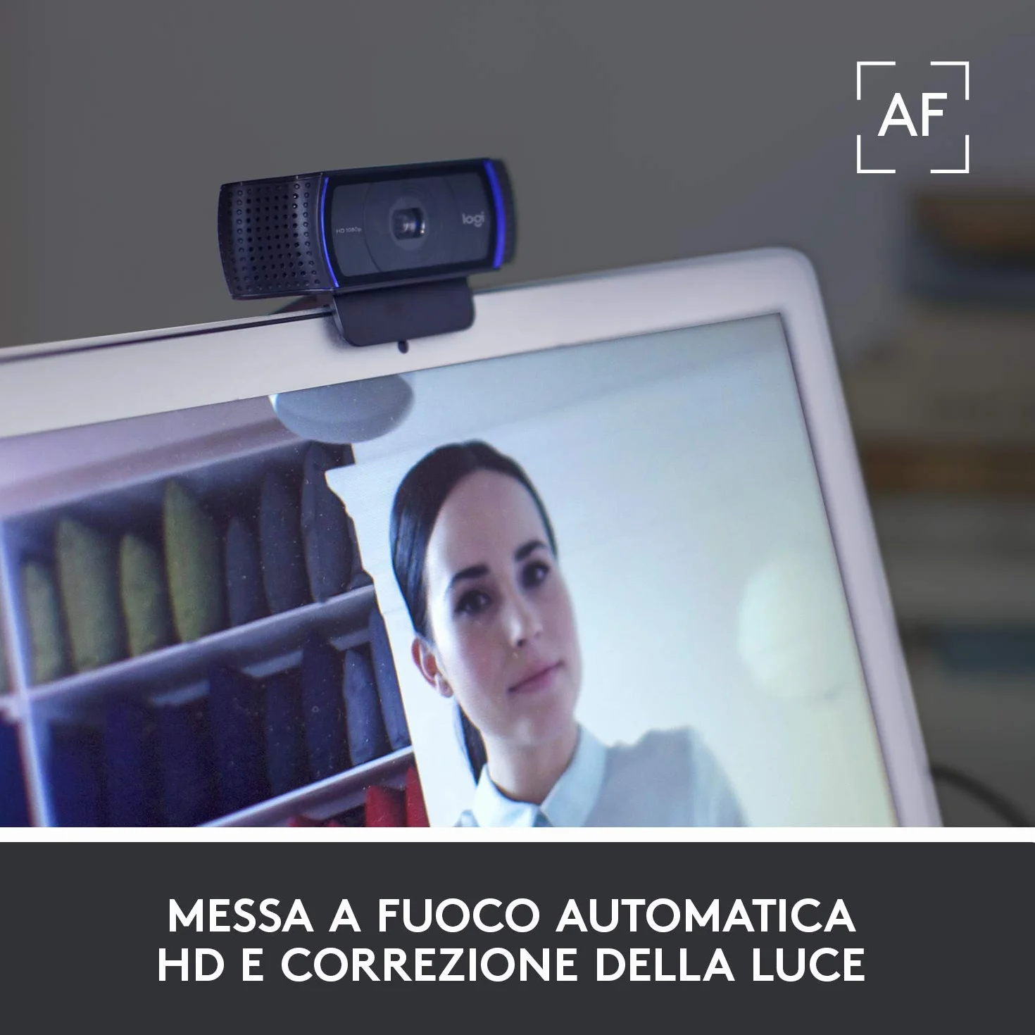 Logitech C920 Hd Pro Webcam, Videochiamata 1080P/30Fps, Audio Stereo, ‎Skype, Zoom, Facetime, Hangouts, ‎‎Streaming, Pc/Mac/Laptop/Tablet/Chromebook, Nero