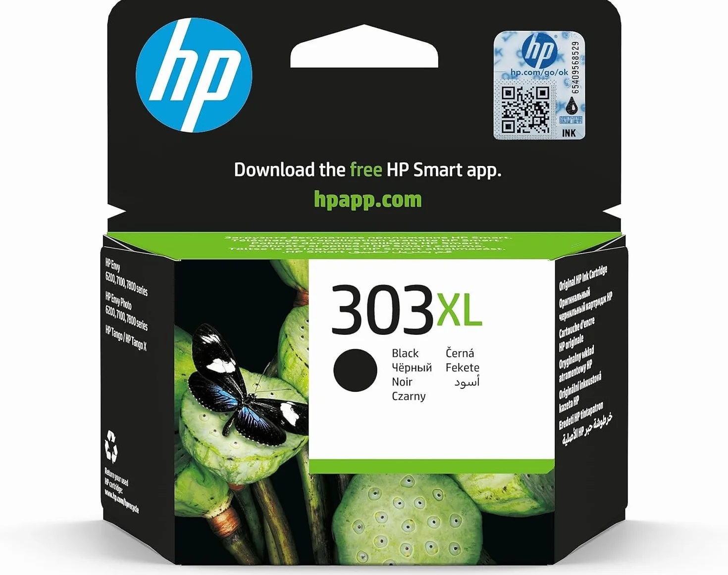 HP 303XL Nero, T6N04AE, Cartuccia Originale, Alta Capacità, Compatibile con Stampanti Tango e Tango X e Envy 6220, 6230, 6232, 6234, 7130, 7134 e 7830