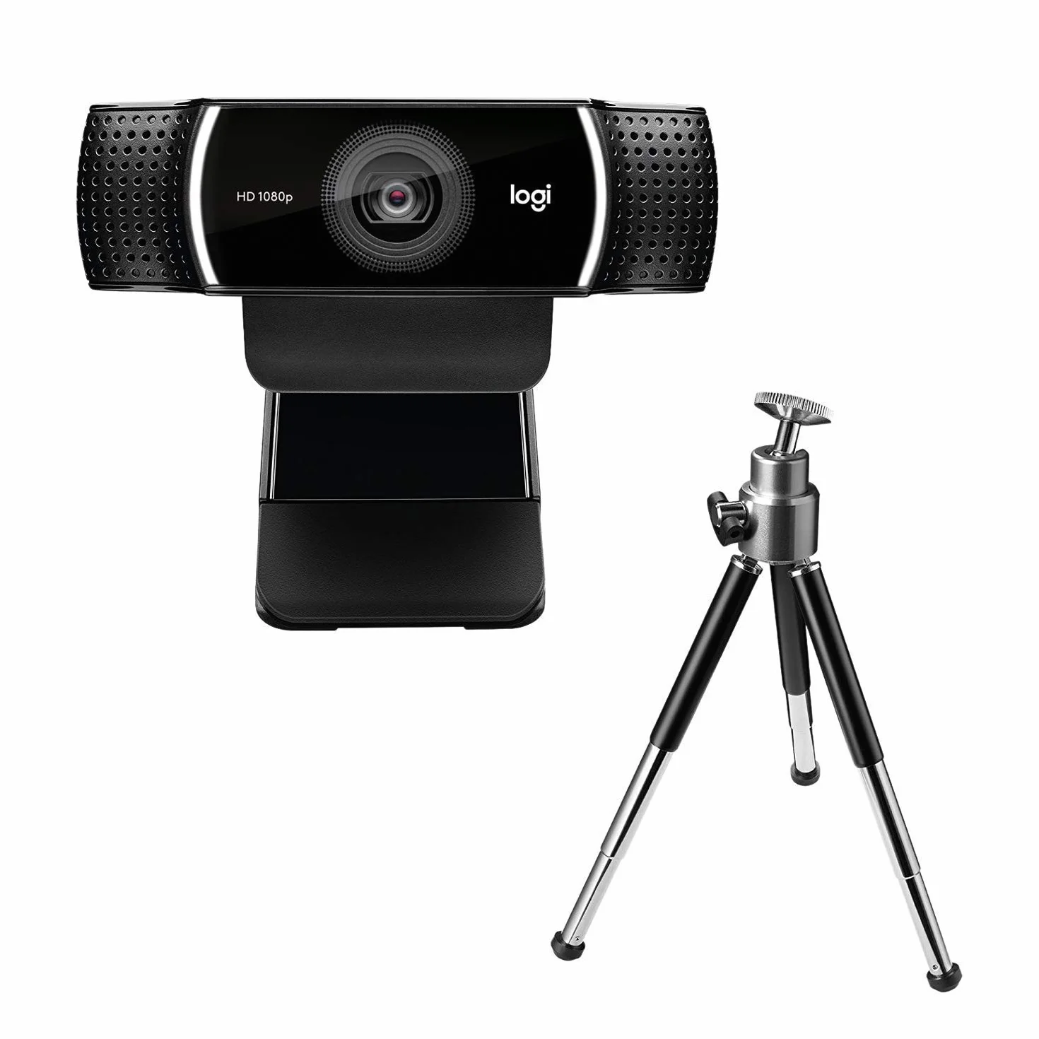 Logitech C922 Pro Stream Webcam, Streaming Hyperfast HD 1080p/30fps o HD 720p/60fps, Correzione Luce HD, Autofocus, Audio ‎Stereo, Per YouTube, Twitch, XSplit, ‎PC/Mac/Laptop/Macbook/Tablet - Nero