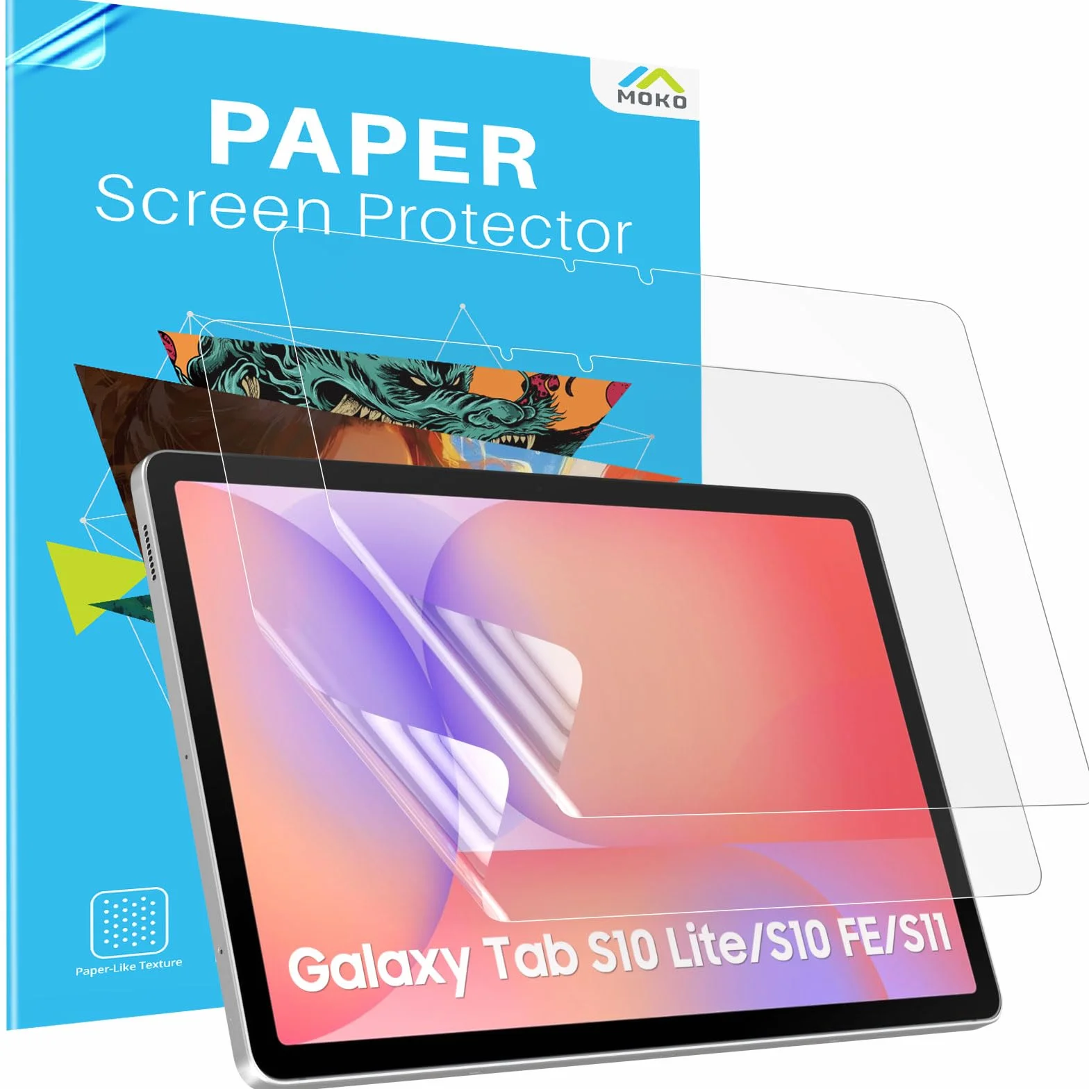 MoKo 2 Pezzi Pellicola Protettiva Paperlike Antiriflesso per Samsung Galaxy Tab S11 S10 Lite S10 FE S9 FE S9 S8 S7
