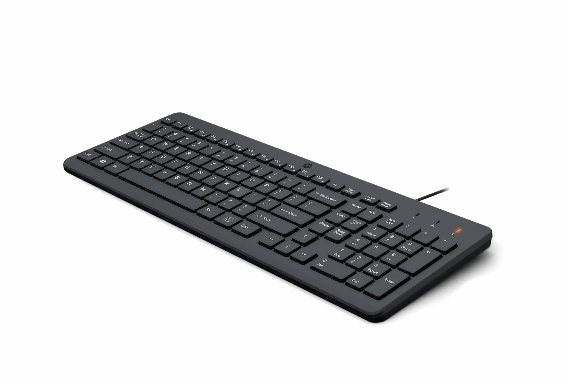 HP 150 Tastiera Cablata, Connessione con Cavo USB-A con la Lunghezza di 1 m, 12 Tasti Programmabili, Tastiera Qwerty, Layout Italiano, Compatibile con Windows 10 e 11, Nera