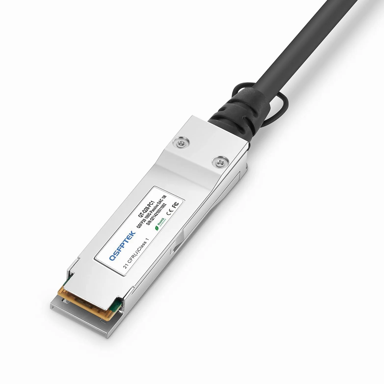 QSFPTEK 100G QSFP28 DAC Cable 1Meter, cavo Twinax in rame diretto passivo da 1m compatibile con Cisco QSFP-100G-CU1M