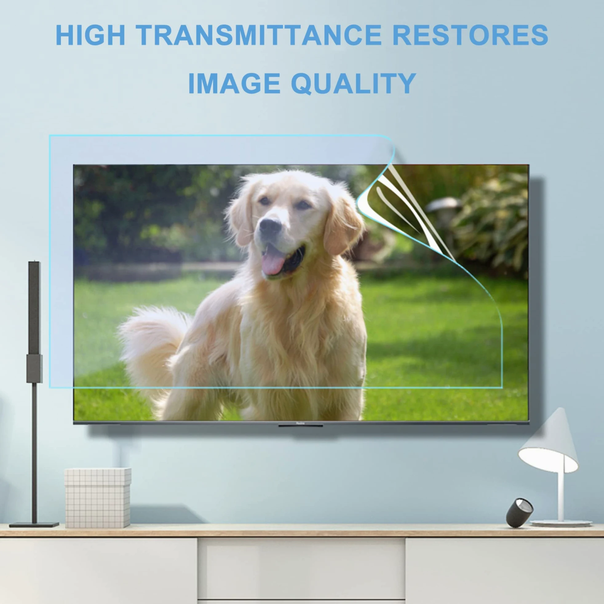 Pellicola protettiva anti luce blu per TV da 43-75 pollici, universale per monitor, antigraffio, antiriflesso, con filtro di protezione per gli occhi, superficie opaca, anti(60 pollici 1327x749 mm