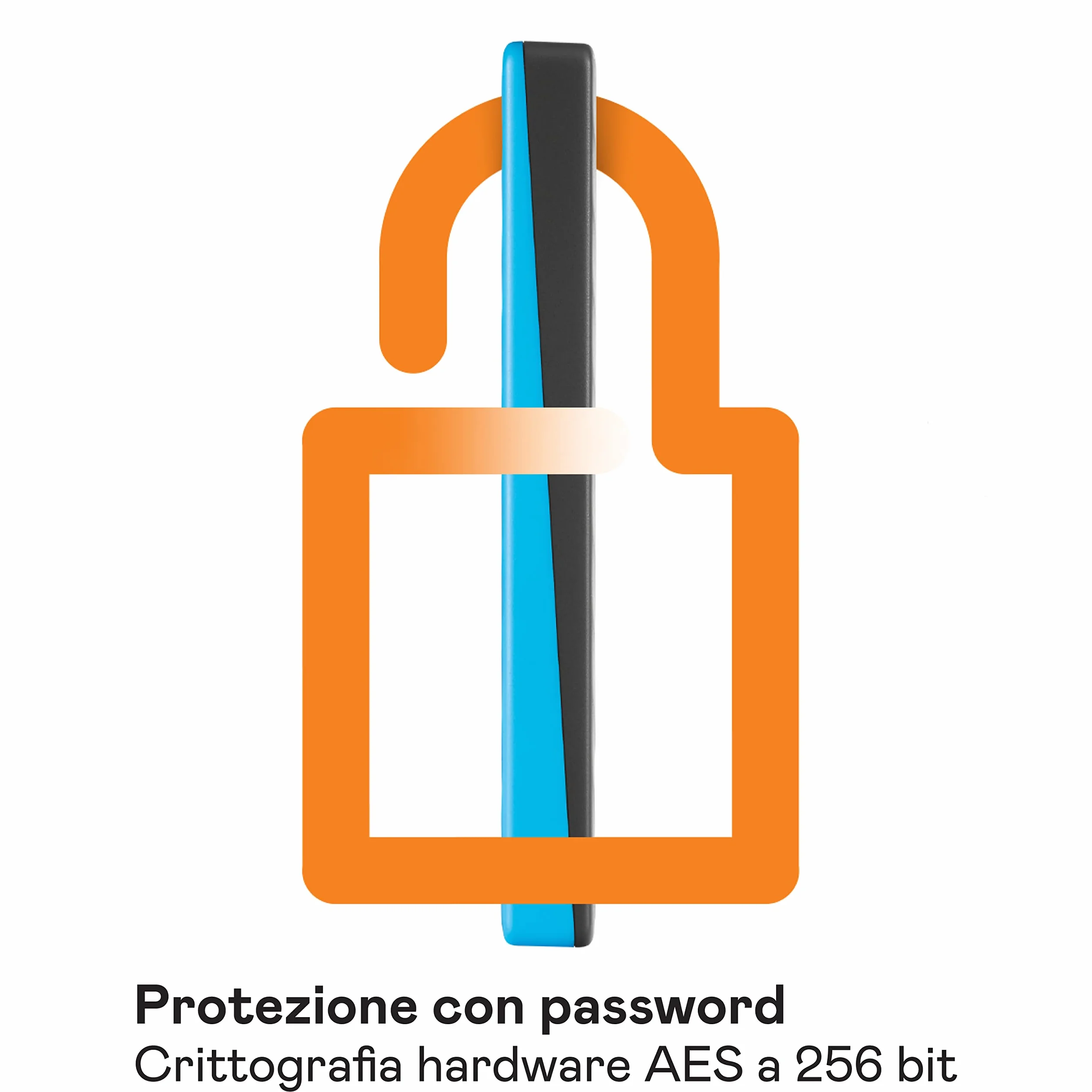 WD 2TB My Passport Hard Disk Esterno Portatile, USB 3.2 Gen 1/USB 3.0, Protezion con password, Software per la gestion e il backup, Formatto per Windows, ChromeOS and MacOS, Blu