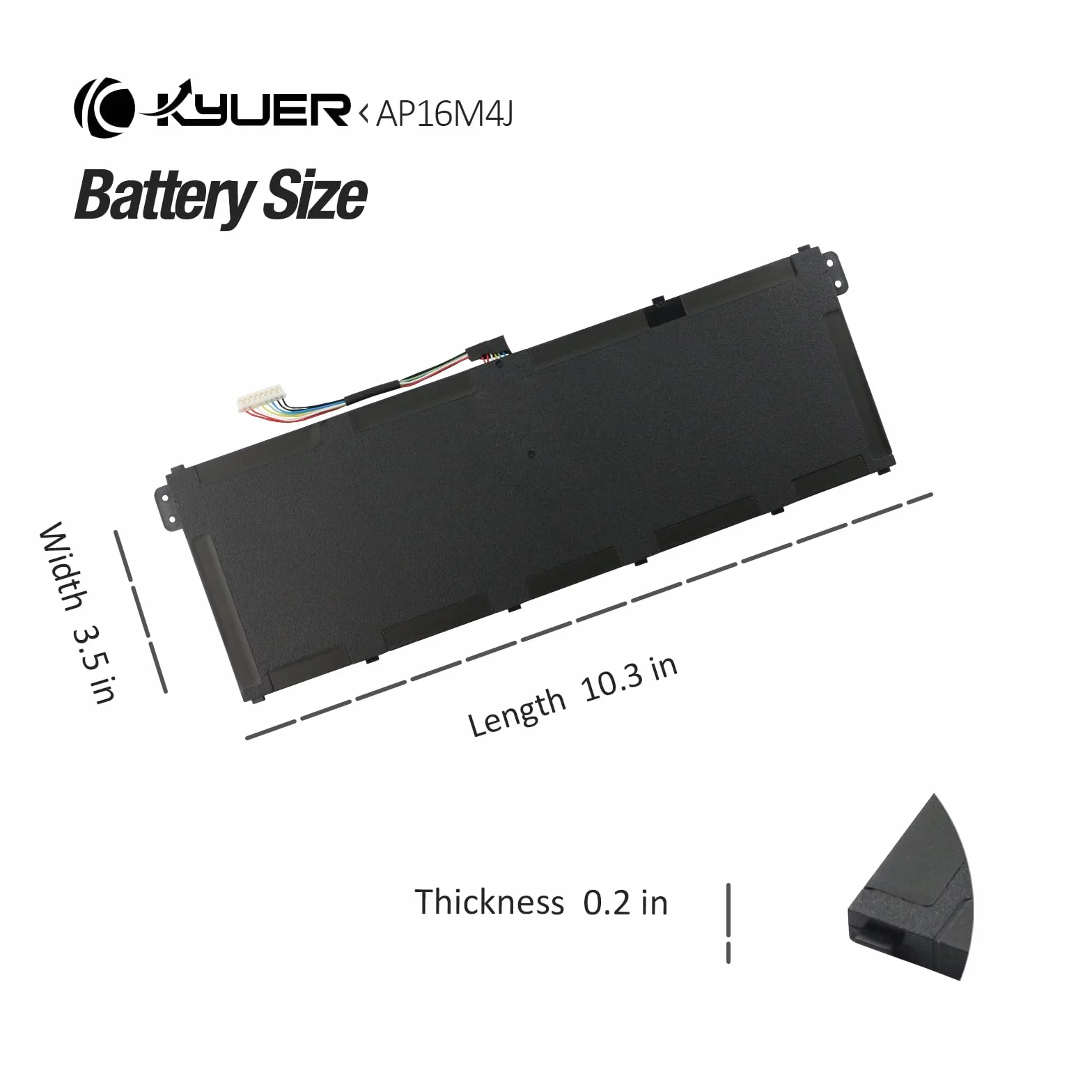 K KYUER 37Wh 4870mAh AP16M4J Batteria per Acer Aspire 3 A317-33 A314-21 A314-22 Serie A317-33-P77P A317-33-P7MK A317-33-P7XT A317-33-P059 A317-33-P0KU A317-33-P1SQ A317-33-P2SN A317-33-P35Q Battery