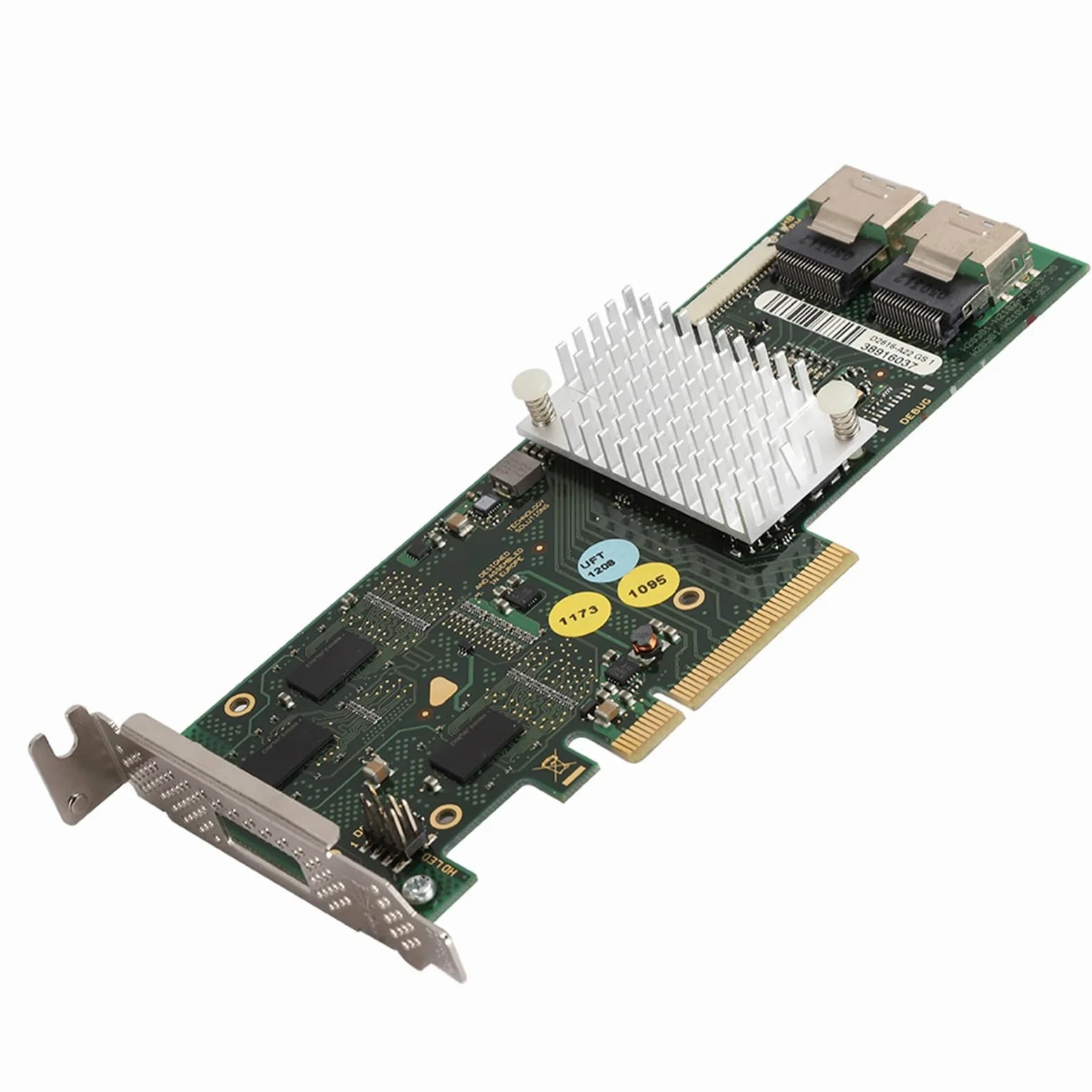 Akozon Connettore Mini SAS SFF 8087 X4, D2616 SAS2108 SATA Raid 6Gbs 512M Cache Array Controller PCI Scheda Baffle Basso Otto Porte SATA Interne