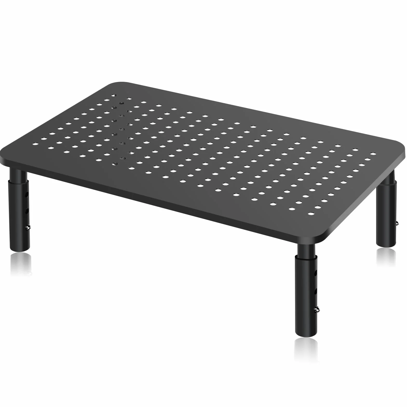Bracwiser Supporto per Monitor Regolabile in Altezza a 3 Livelli con Piattaforma in Rete per PC PS4 Stampanti Notebook Schermi Piatti
