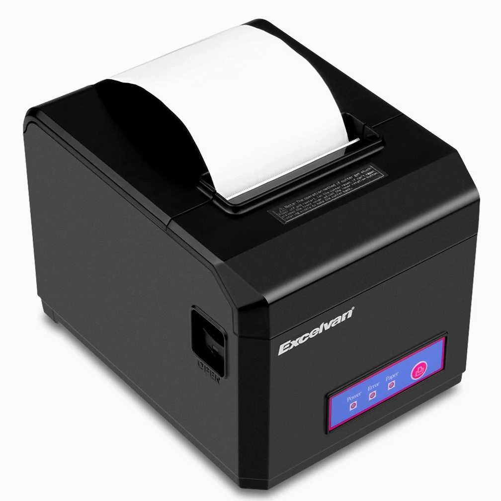 Excelvan Bluetooth 80MM Taglio Automatico Stampante Termica per Ricevute Stampanti a Matrice per Android, Windows, IOS