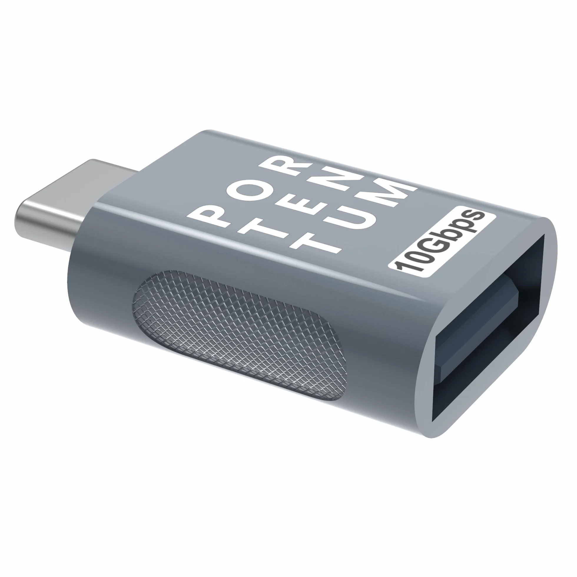 PORTENTUM Adattatore USB C USB A 3.0 (3.1) OTG Velocità 10Gb Corpo Premium in Zinc con Alta Resistenza al Calore - Adattatore USB a Tipo C di Soli 5 Grammi