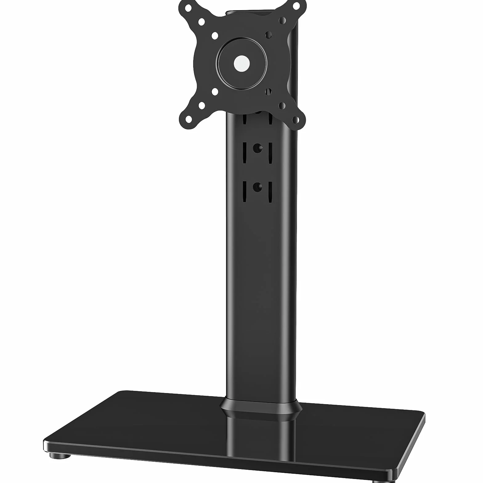Hemudu Supporto TV da Tavolo, Supporto Monitor Scrivania per Schermi da 13-32 Pollici, Piedistallo TV con Altezza Regolabile/Rotazione/Inclinazione, VESA max 100x100 mm, Fino a 35 kg, Nero HT05B-001P