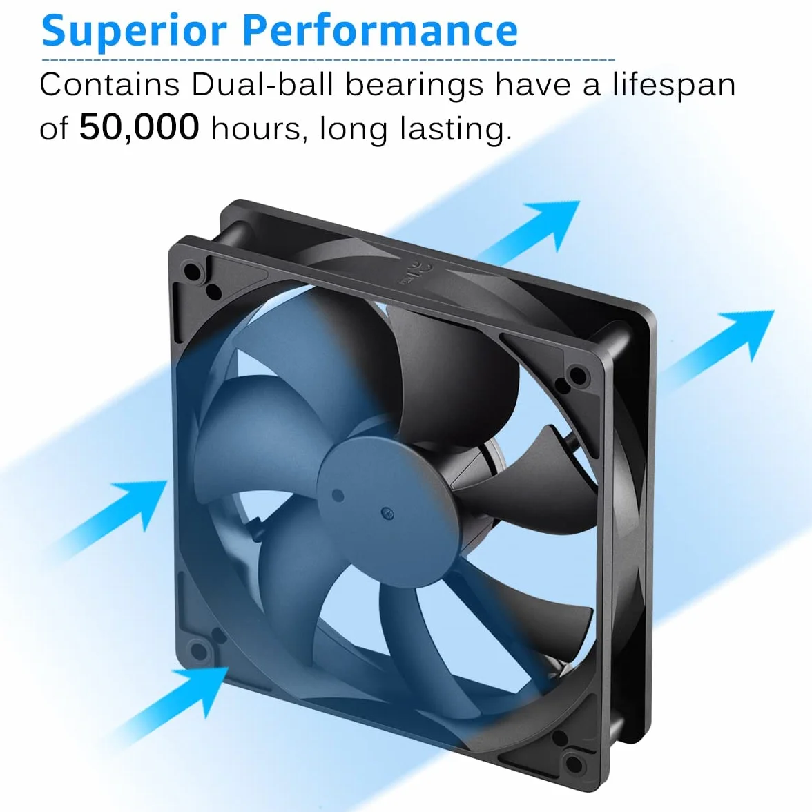 Gebildet Ventole per case Computer nere da 120mm Raffreddamento ad alte Prestazioni 12V CC a basso rumore 2pin (PH2.54) 1200 RPM Cuscinetto idraulico Silenzioso Lunga Durata Fino a 30.000 ore