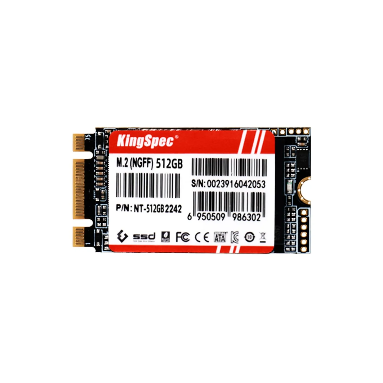KingSpec SSD M.2 2242 SATA III da 512 GB, non per slot NVMe | SATA3 6Gb/s, chiave B+M, fino a 550MB/s, unità a stato solido interne per aggiornamenti di computer portatili/desktop