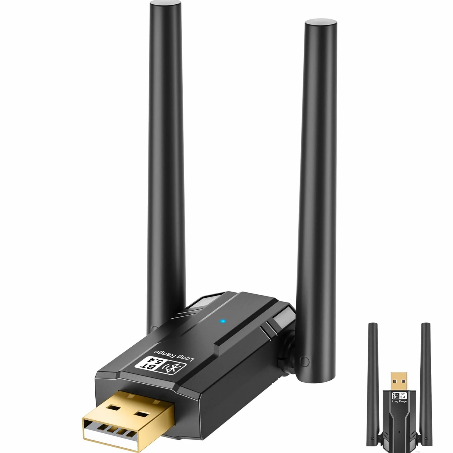 Binnan 150M Ricevitore Bluetooth, Adattatore Bluetooth 5.4 USB, Scheda Bluetooth Dongle Compatibile con WIN7/8.1/10/11, Adatto per Tastiera Mouse con Cuffia per PC Notebook