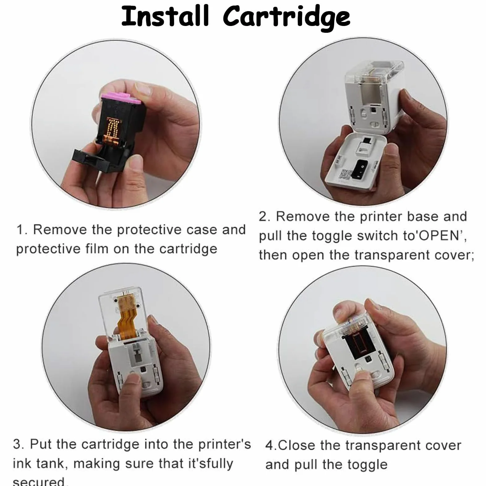 Stampante a getto d'inchiostro portatile - Stampa mobile wireless per testo, codici a barre, tatuaggi e immagini personalizzati, con inchiostro impermeabile ad asciugatura rapida