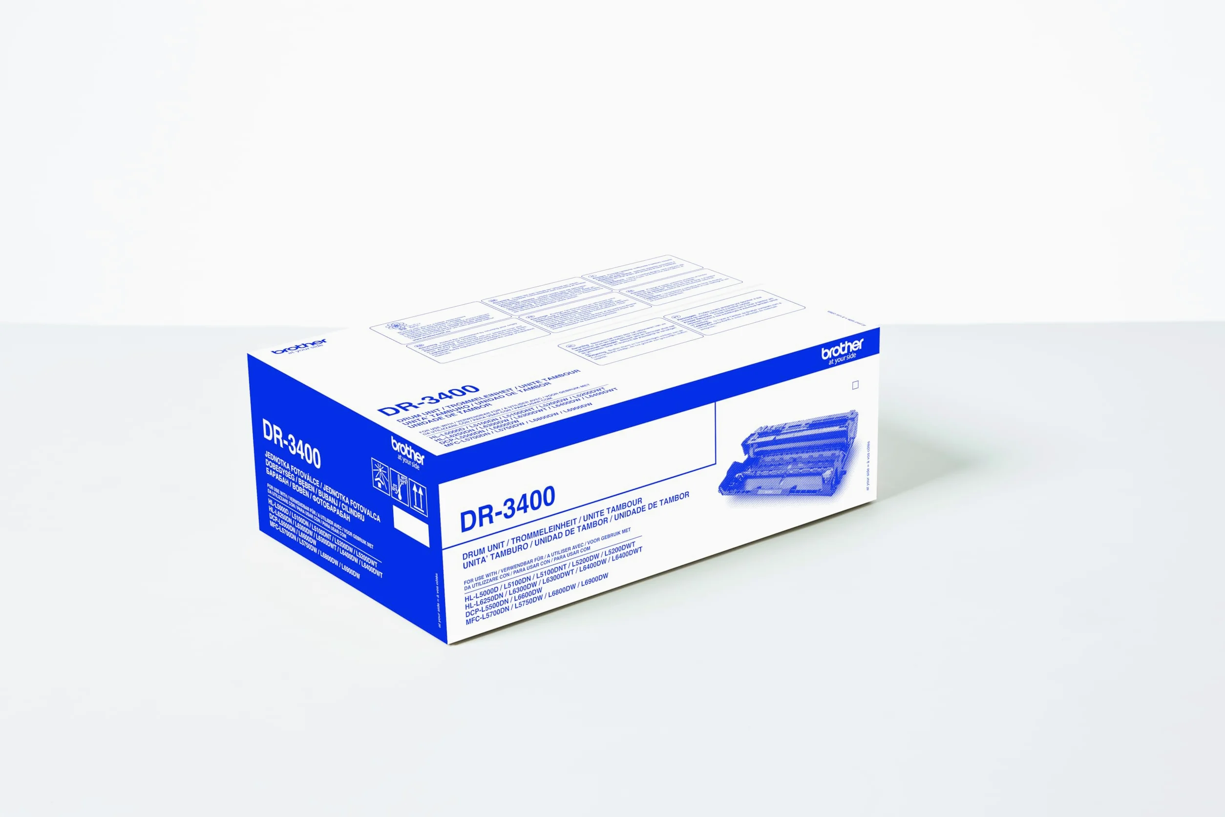 Brother DR3400 Tamburo Originale per Stampanti HLL5000D, HLL5100DN, HLL5200DW, HLL6300DW, DCPL5500DN, MFCL5700DN, MFCL5750DW, DCPL6600DW, MFCL6800DW, Capacità fino a 30.000 Pagine